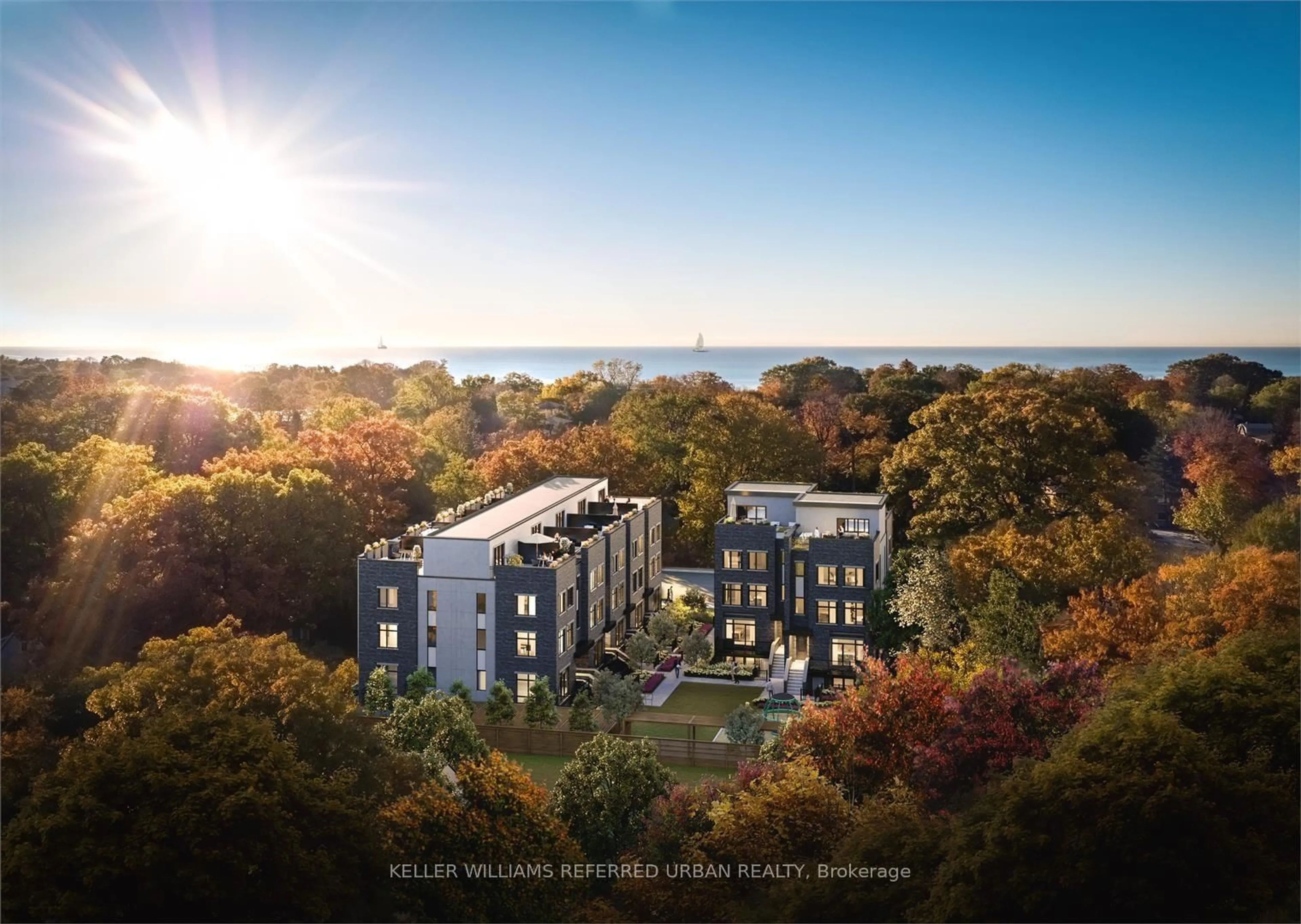 A pic from outside/outdoor area/front of a property/back of a property/a pic from drone, unknown for 66 Long Branch Ave #6, Toronto Ontario M8W 3J4
