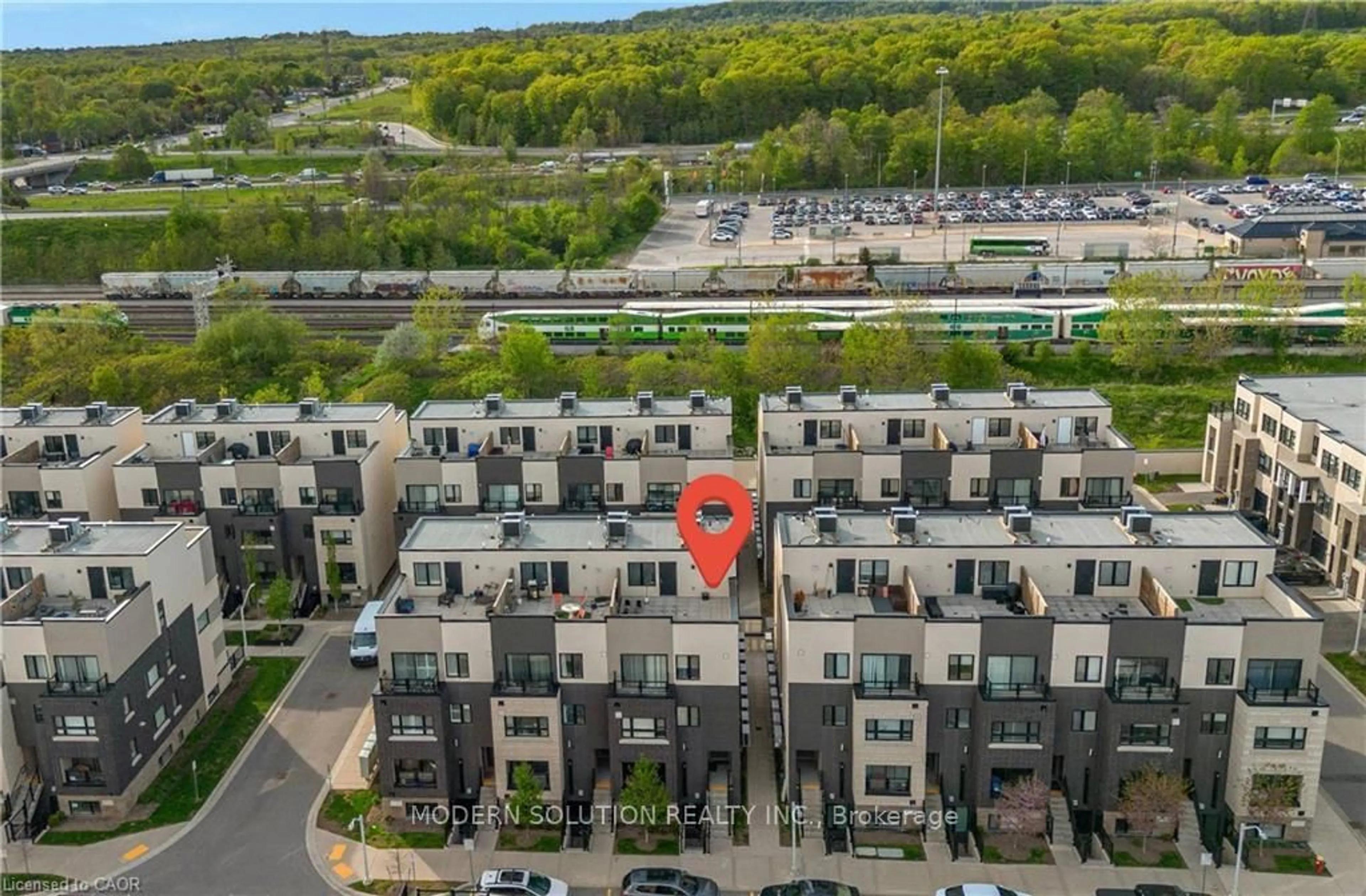A pic from outside/outdoor area/front of a property/back of a property/a pic from drone, city buildings view from balcony for 1131 Cooke Blvd #712, Burlington Ontario L7T 0C3