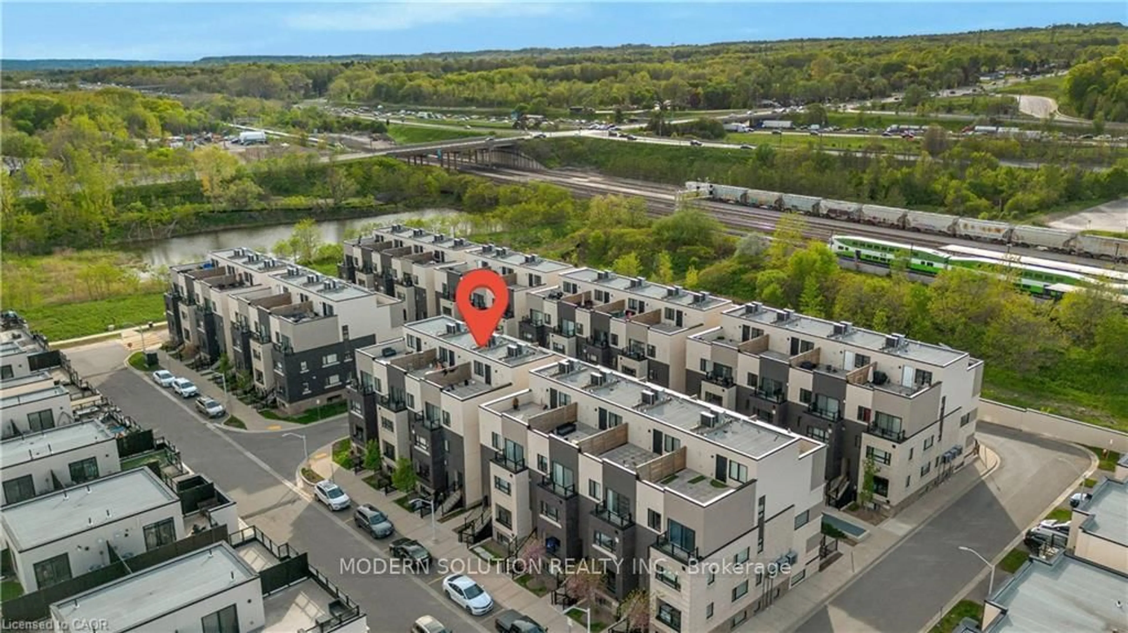 A pic from outside/outdoor area/front of a property/back of a property/a pic from drone, city buildings view from balcony for 1131 Cooke Blvd #712, Burlington Ontario L7T 0C3