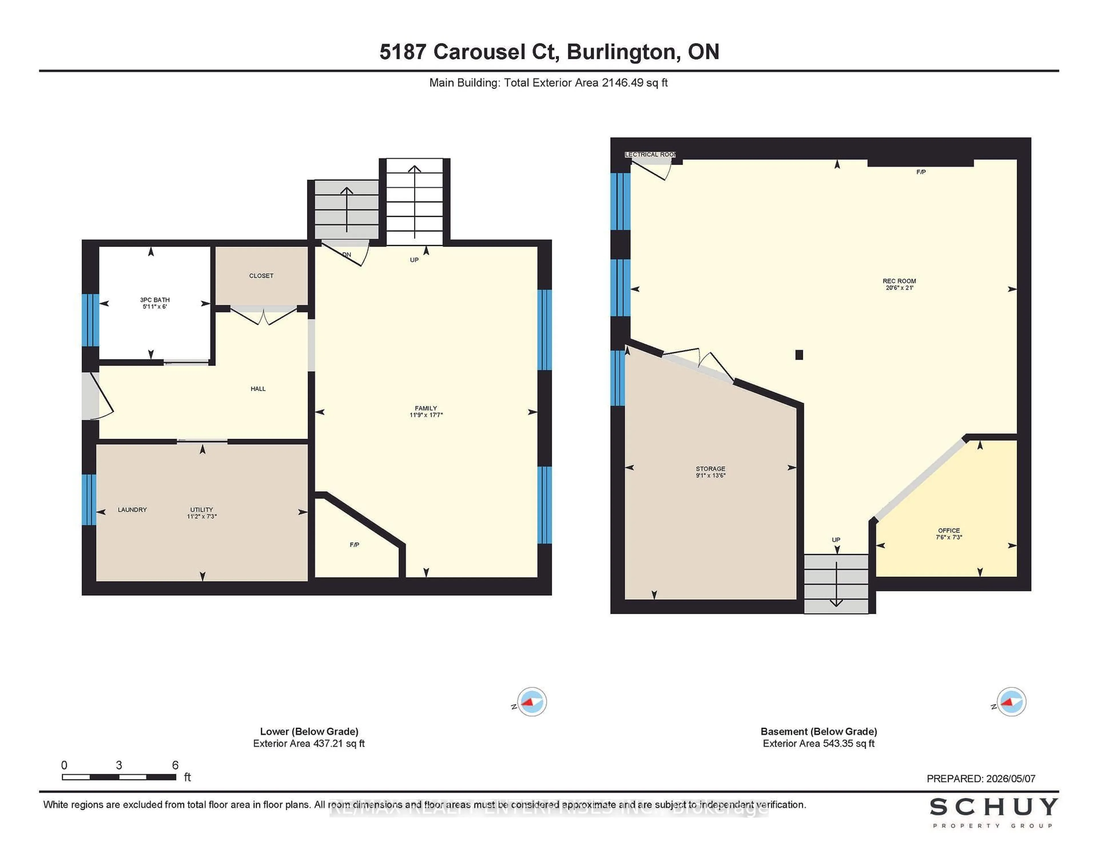 Floor plan for 5187 Carousel Crt, Burlington Ontario L7L 3W7