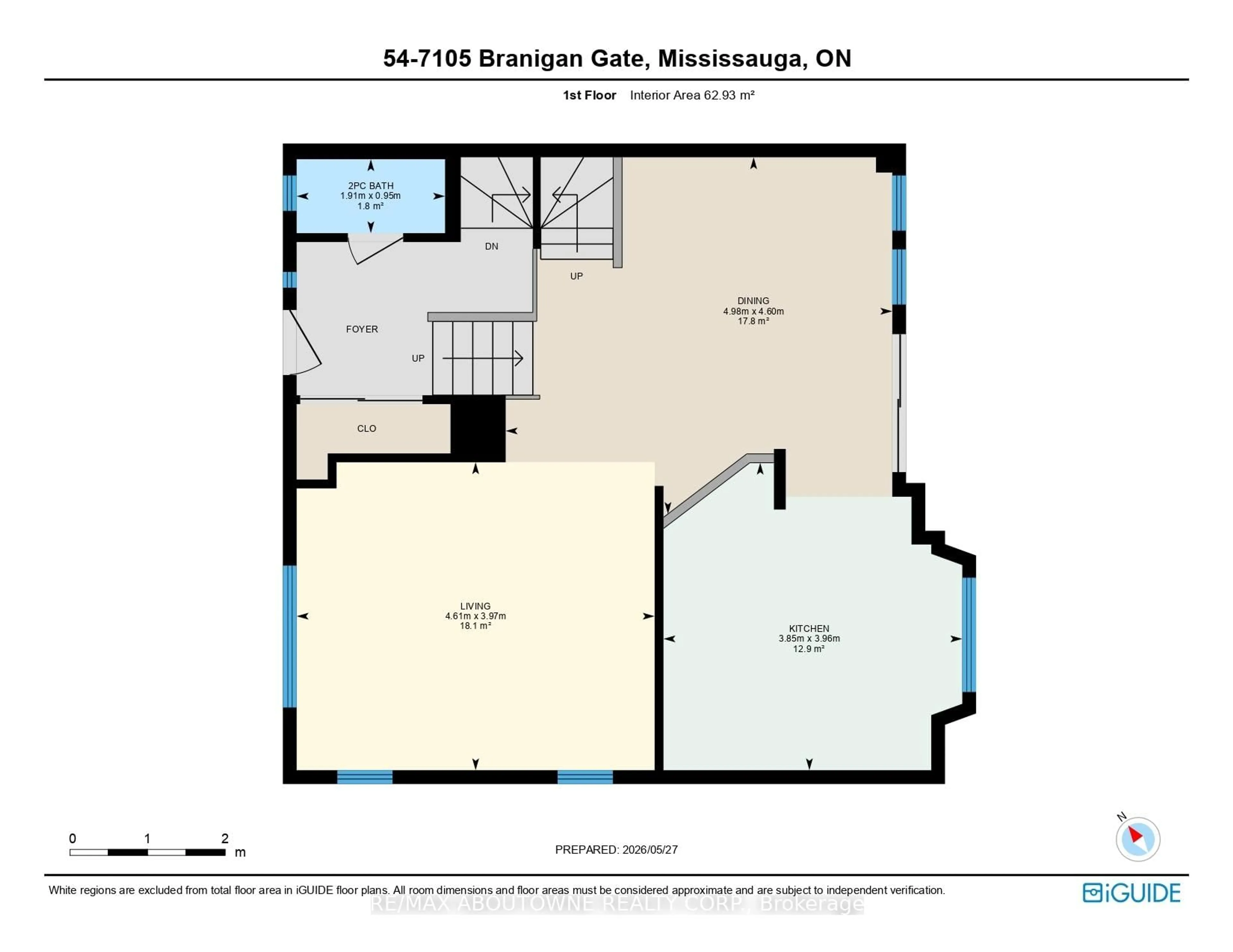 Floor plan for 7105 Branigan Gate #54, Mississauga Ontario L5N 7S2