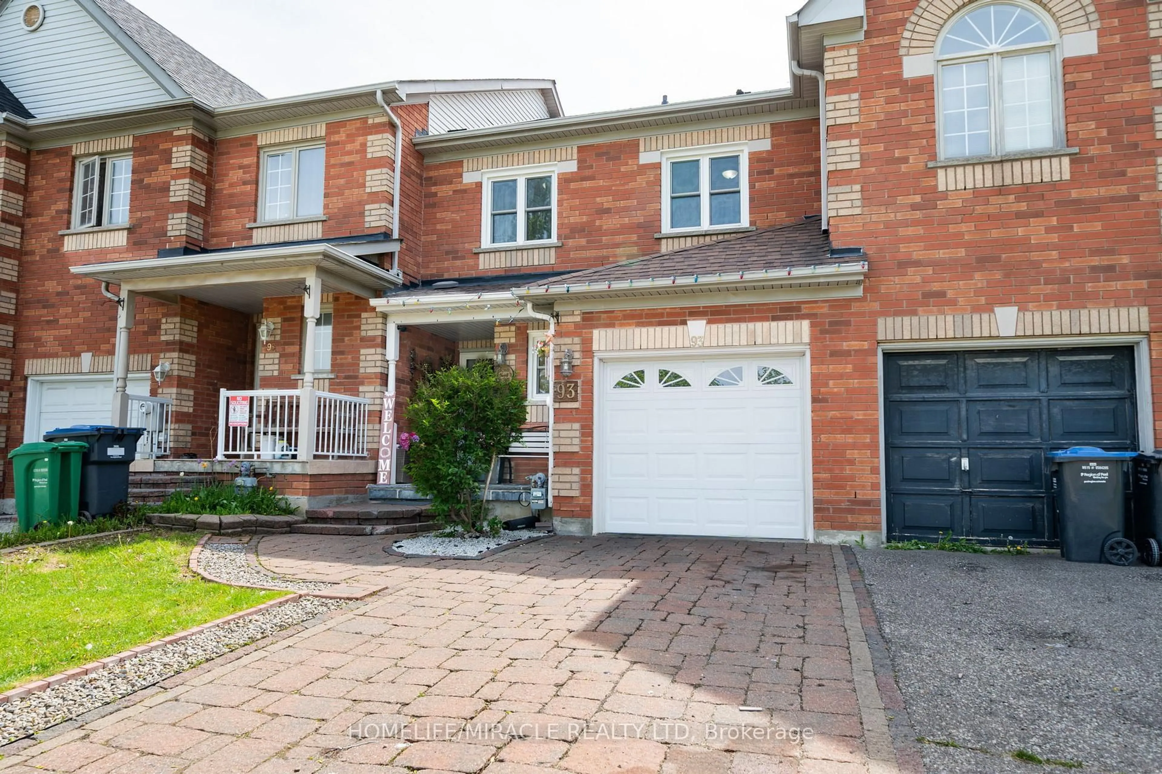 Home with brick exterior material, street for 93 Brickyard Way, Brampton Ontario L6V 4L7