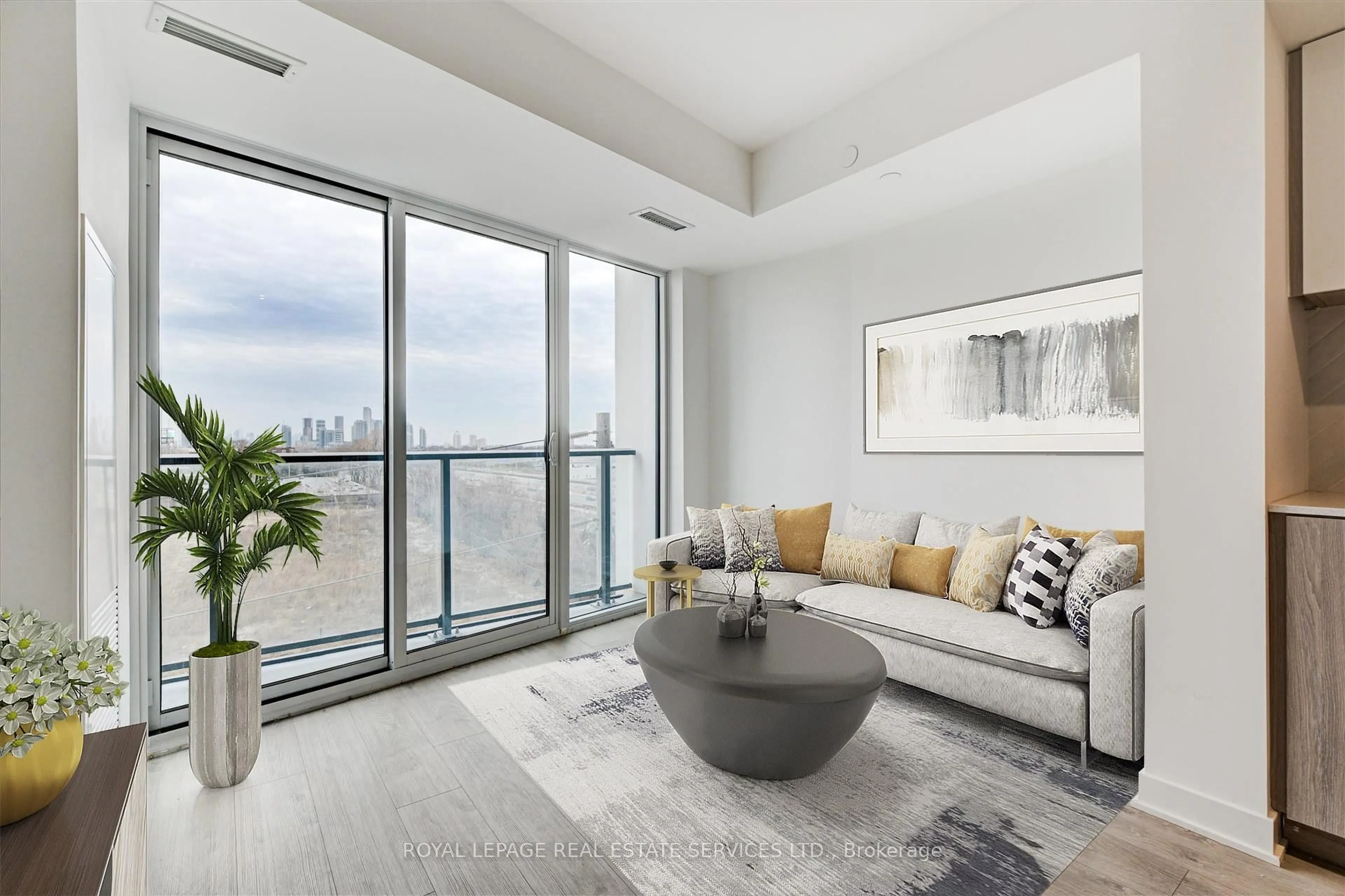 Living room with furniture, unknown for 36 Zorra St ##523, Toronto Ontario M8Z 4Z7