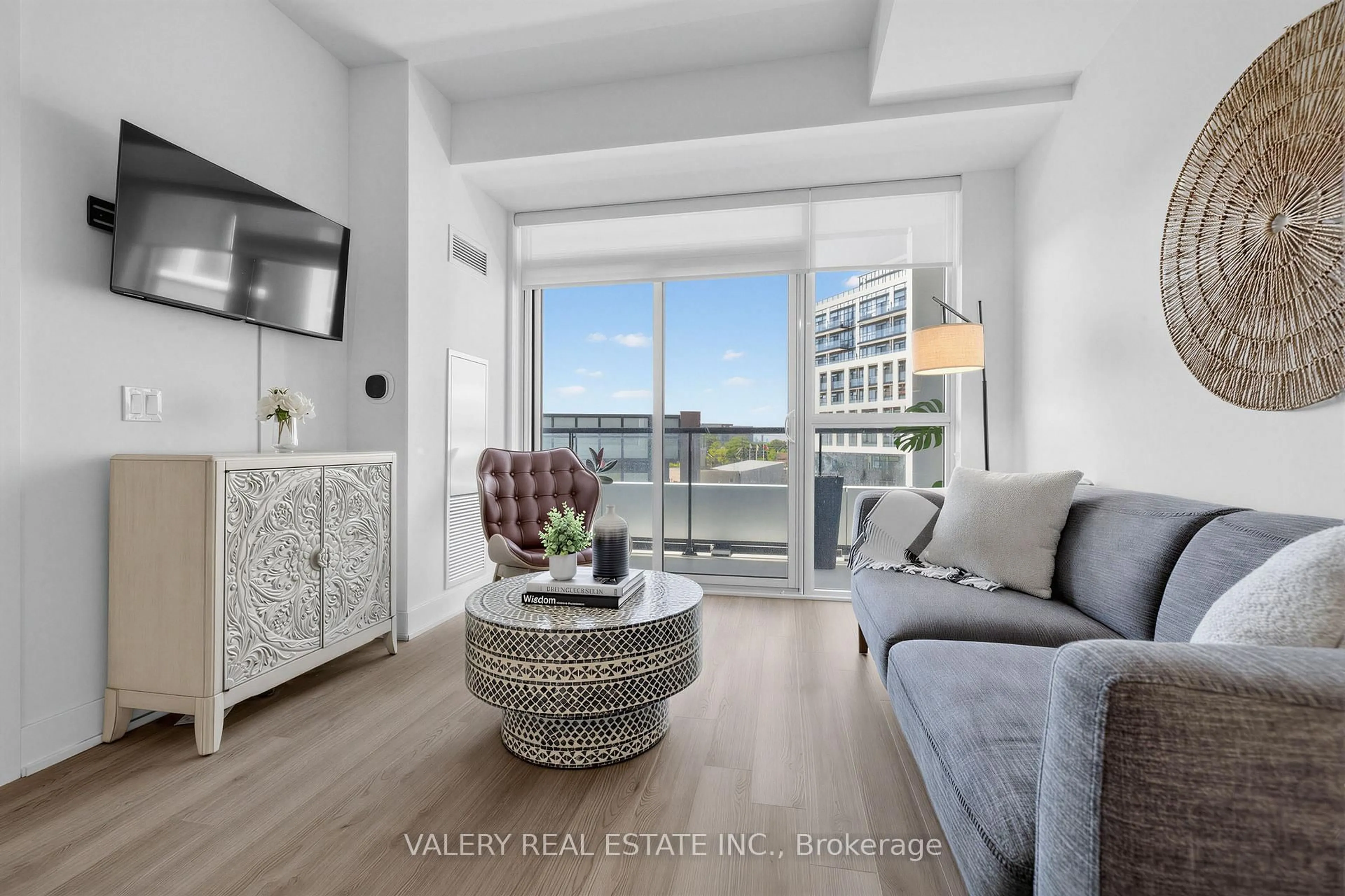 Living room with furniture, unknown for 60 George Butchart Dr #411, Toronto Ontario M3K 0E1