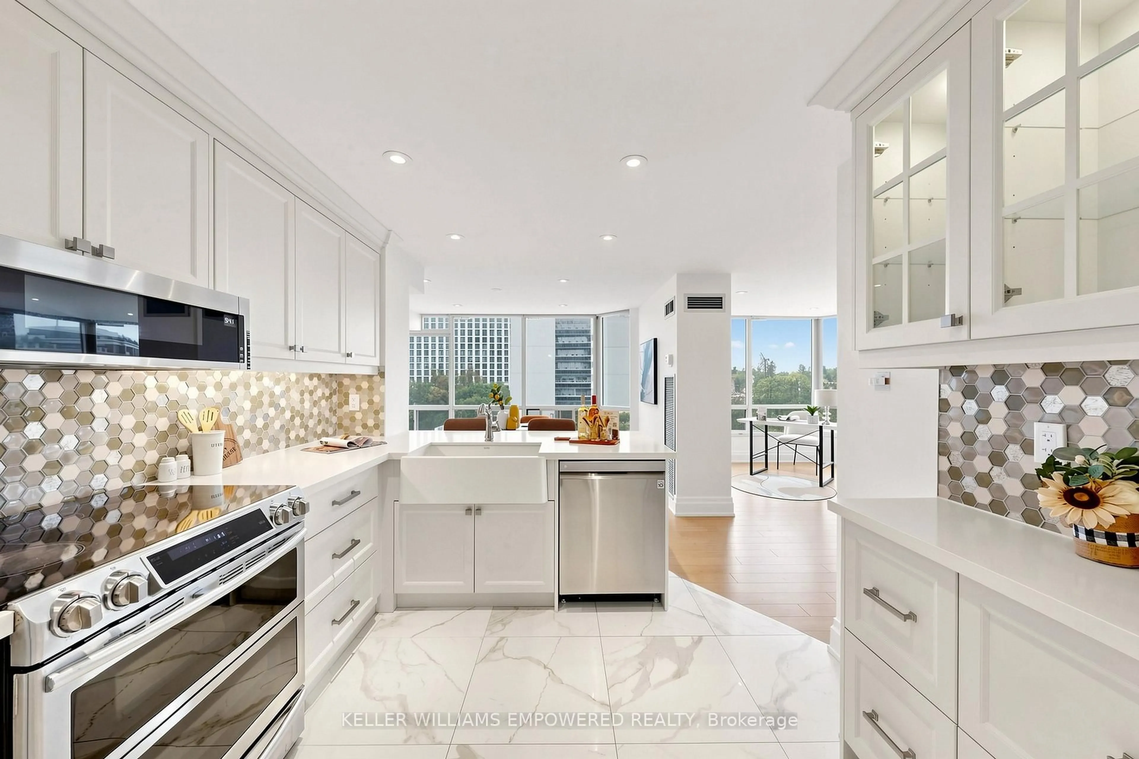 Contemporary kitchen, ceramic/tile floor for 1320 Islington Ave #701, Toronto Ontario M9A 5C6