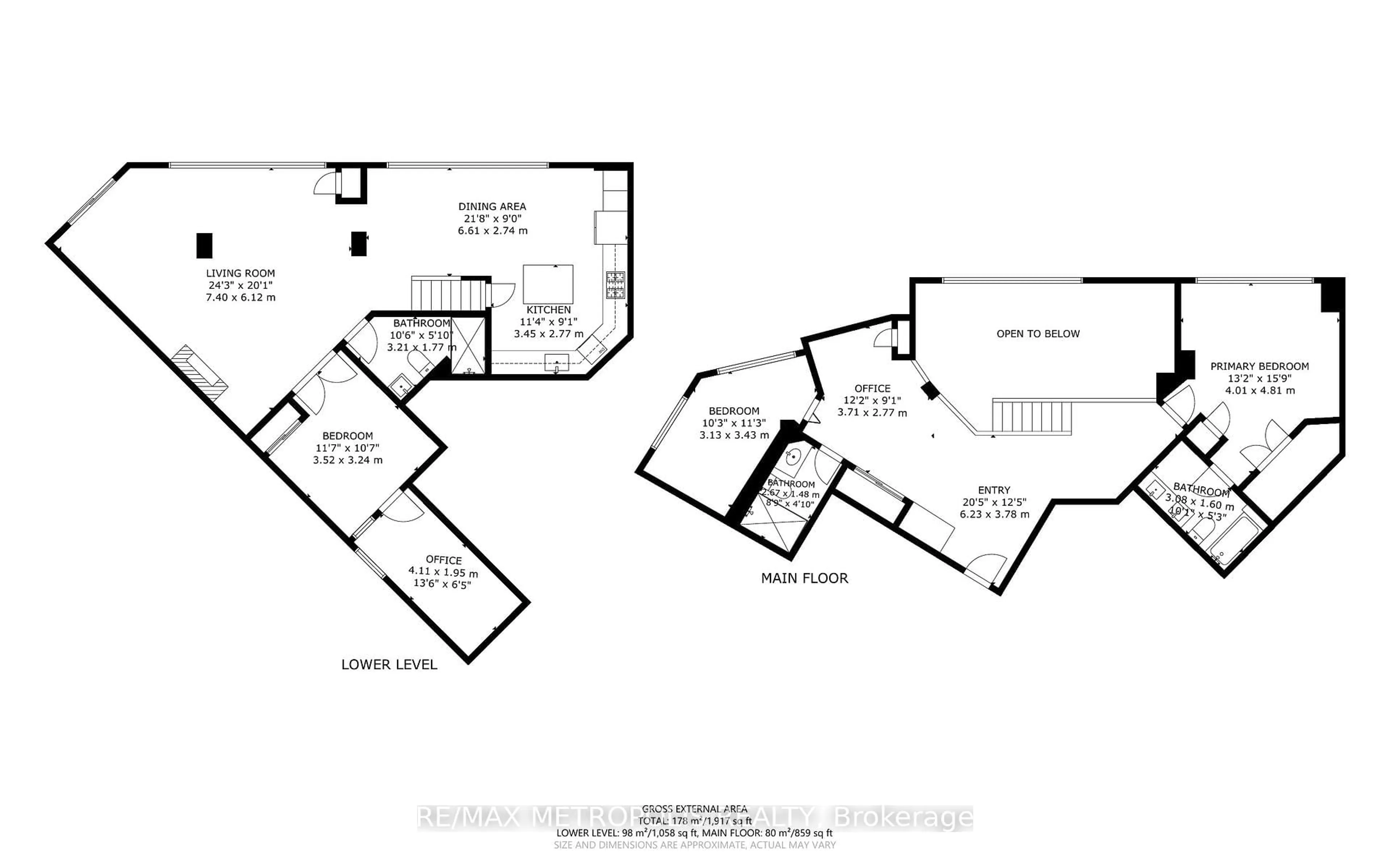 Floor plan for 437 Roncesvalles Ave #438, Toronto Ontario M6R 3B9