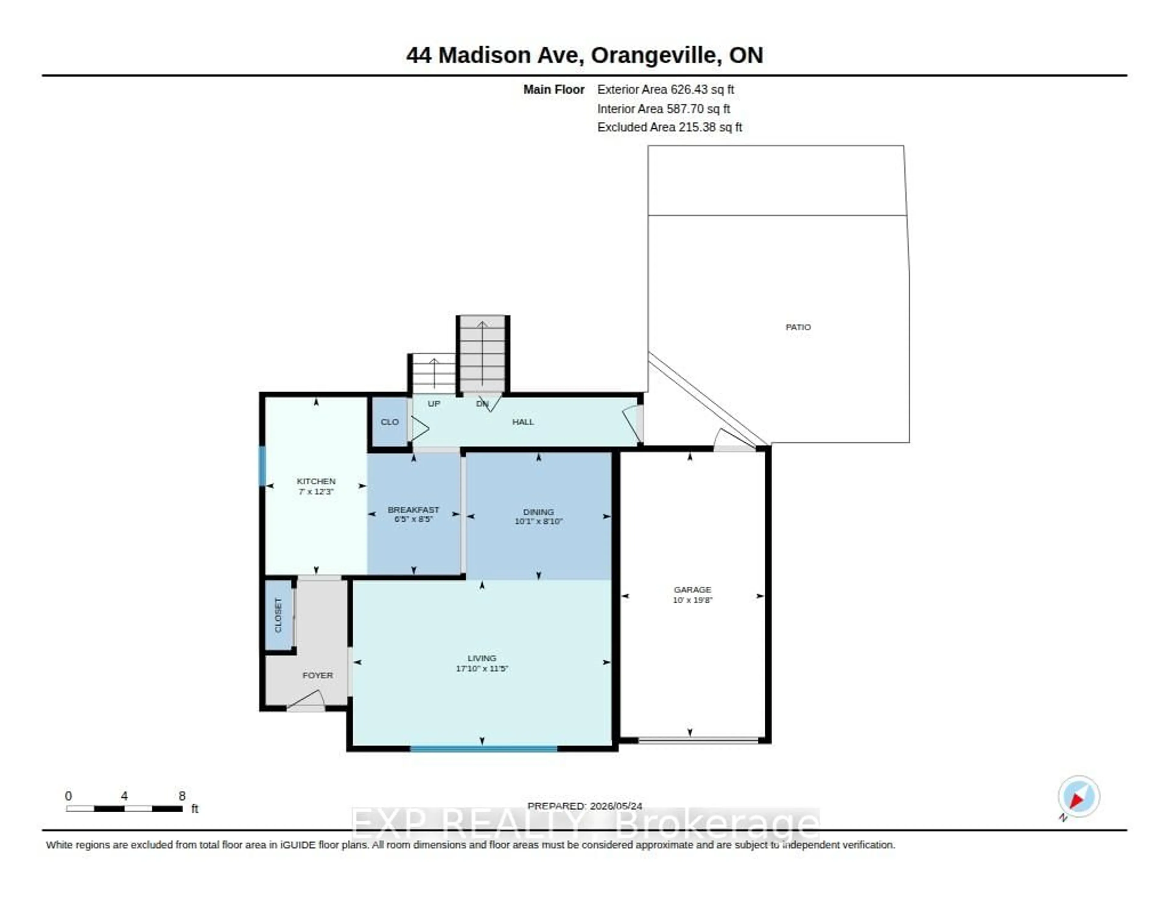 Floor plan for 44 Madison Ave, Orangeville Ontario L9W 1S3