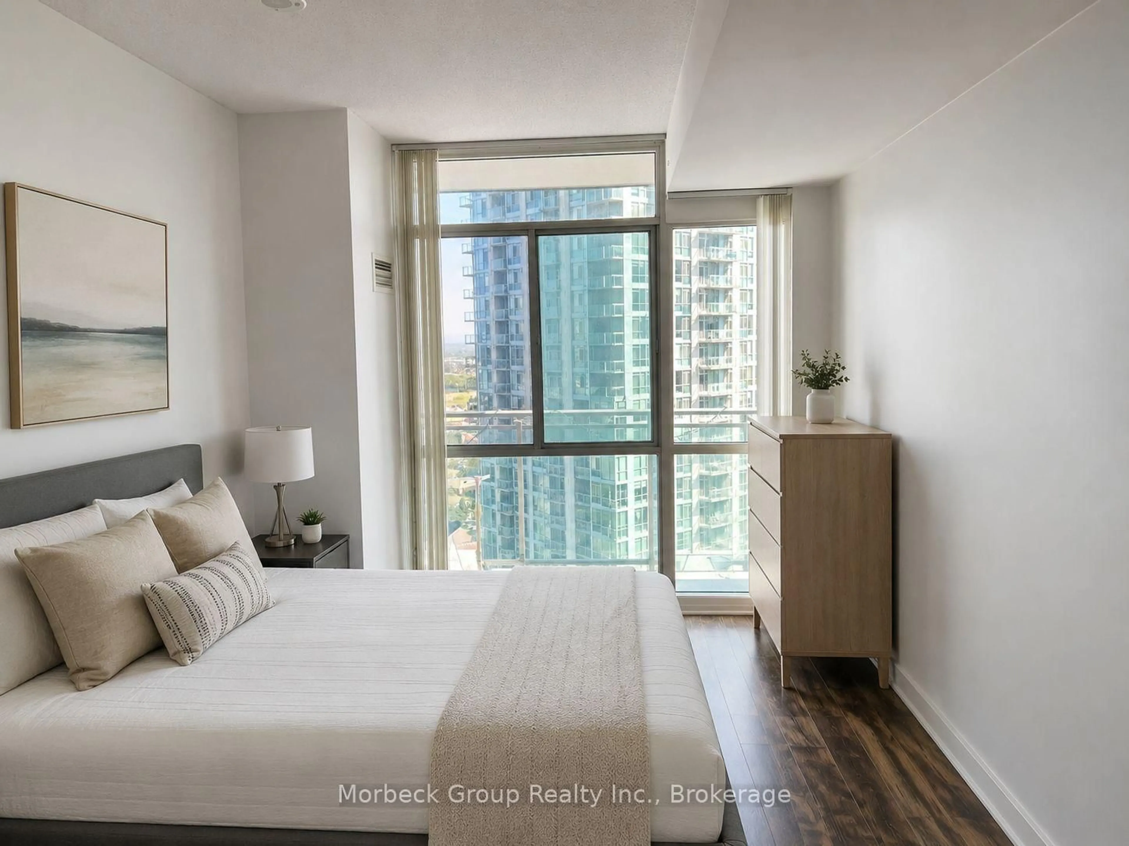 Bedroom with bed, unknown for 220 Burnhamthorpe Rd #2406, Mississauga Ontario L5B 3Y5