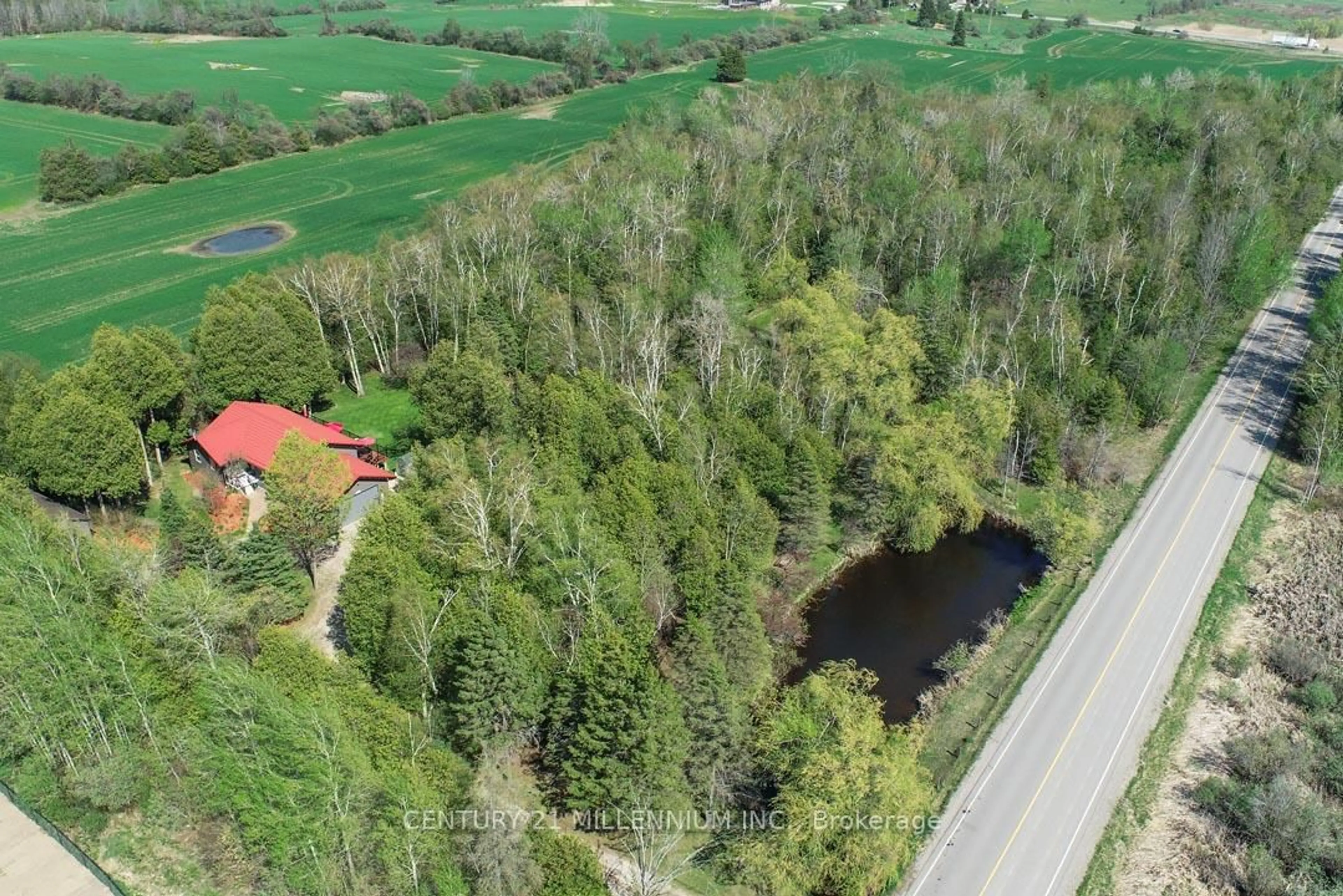 A pic from outside/outdoor area/front of a property/back of a property/a pic from drone, forest/trees view for 18599 Horseshoe Hill Rd, Caledon Ontario L7K 2B9