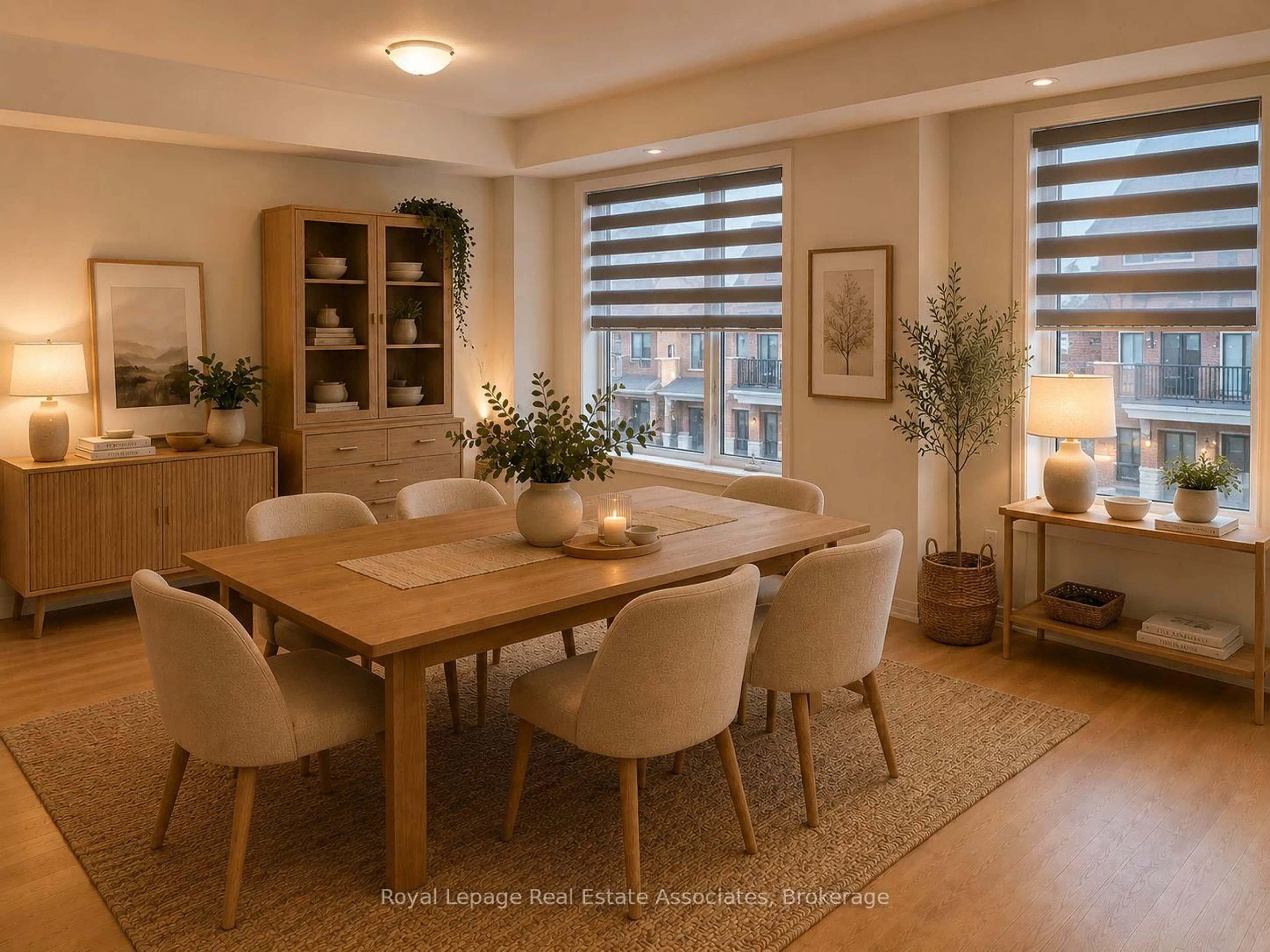 Dining room, wood/laminate floor for 16 Bonnington Dr, Brampton Ontario L7A 5M1