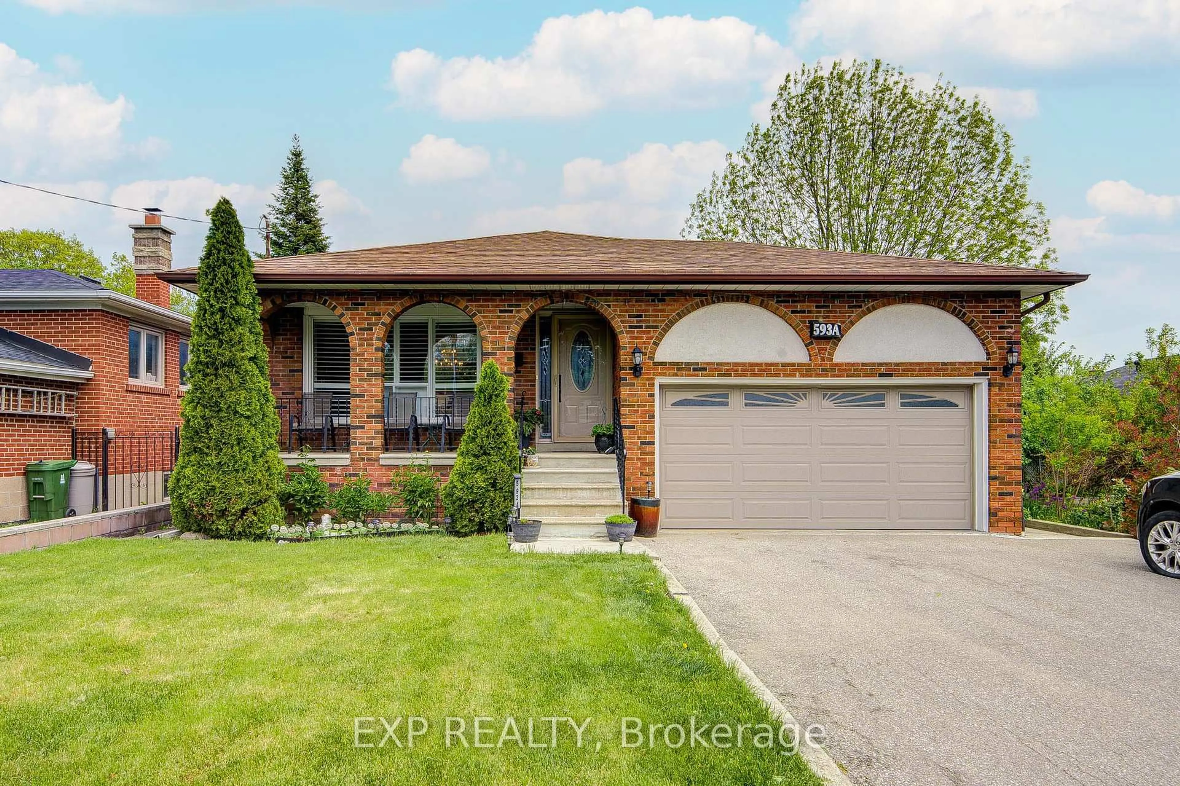 Home with brick exterior material, street for 593a Scarlett Rd, Toronto Ontario M9P 2S6