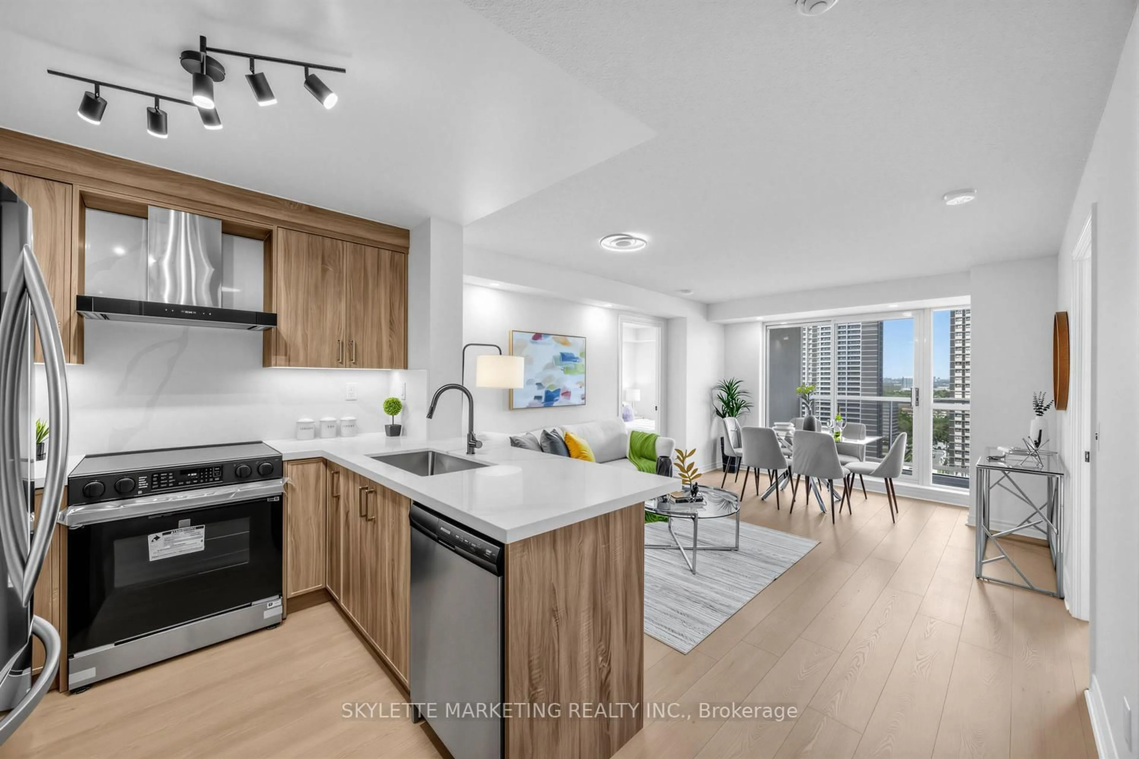 Open concept kitchen, unknown for 5 Michael Power Pl #1902, Toronto Ontario M9A 0A3