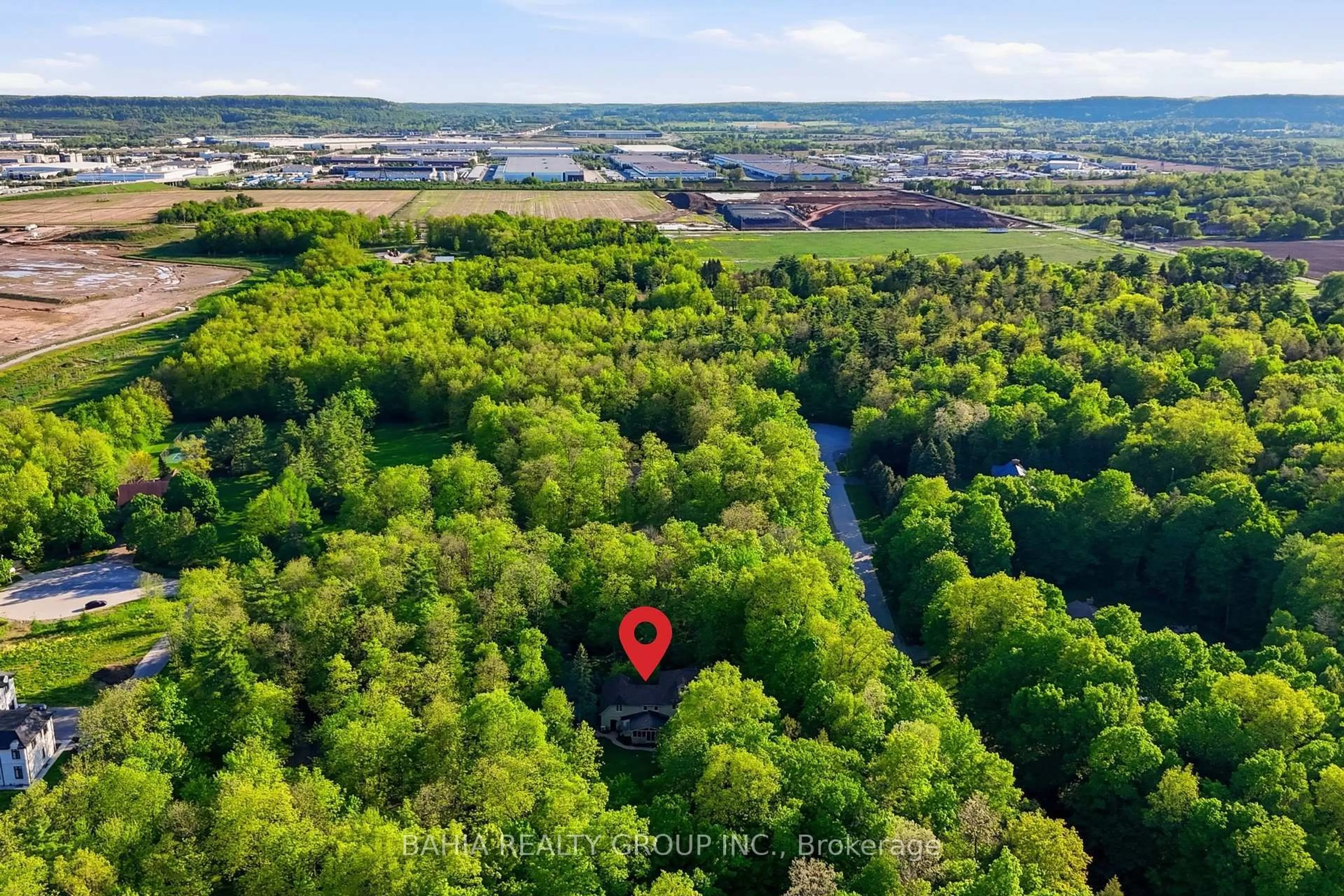 A pic from outside/outdoor area/front of a property/back of a property/a pic from drone, forest/trees view for 8663 Wood Clse, Milton Ontario L9T 2X9