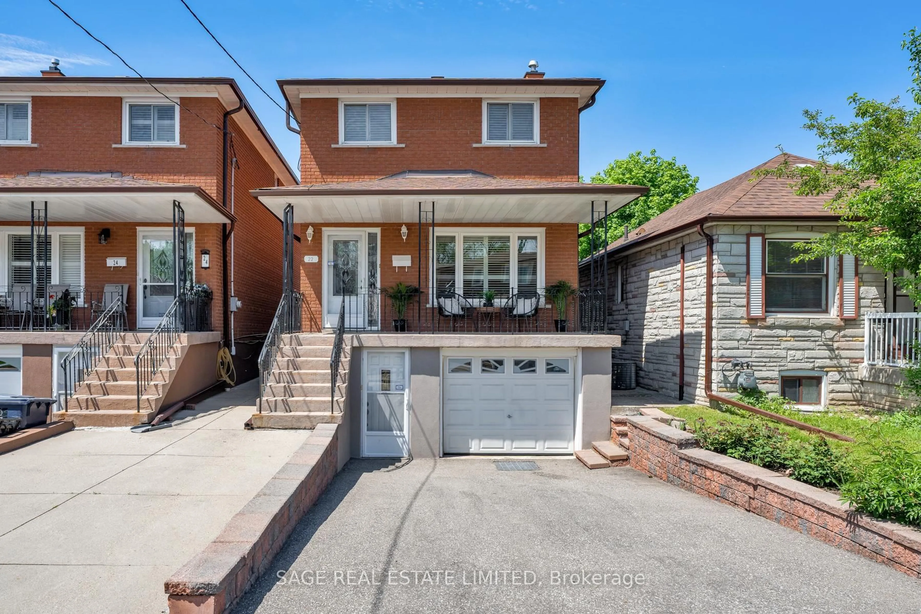 Home with brick exterior material, street for 22 East Dr, Toronto Ontario M6N 2N7