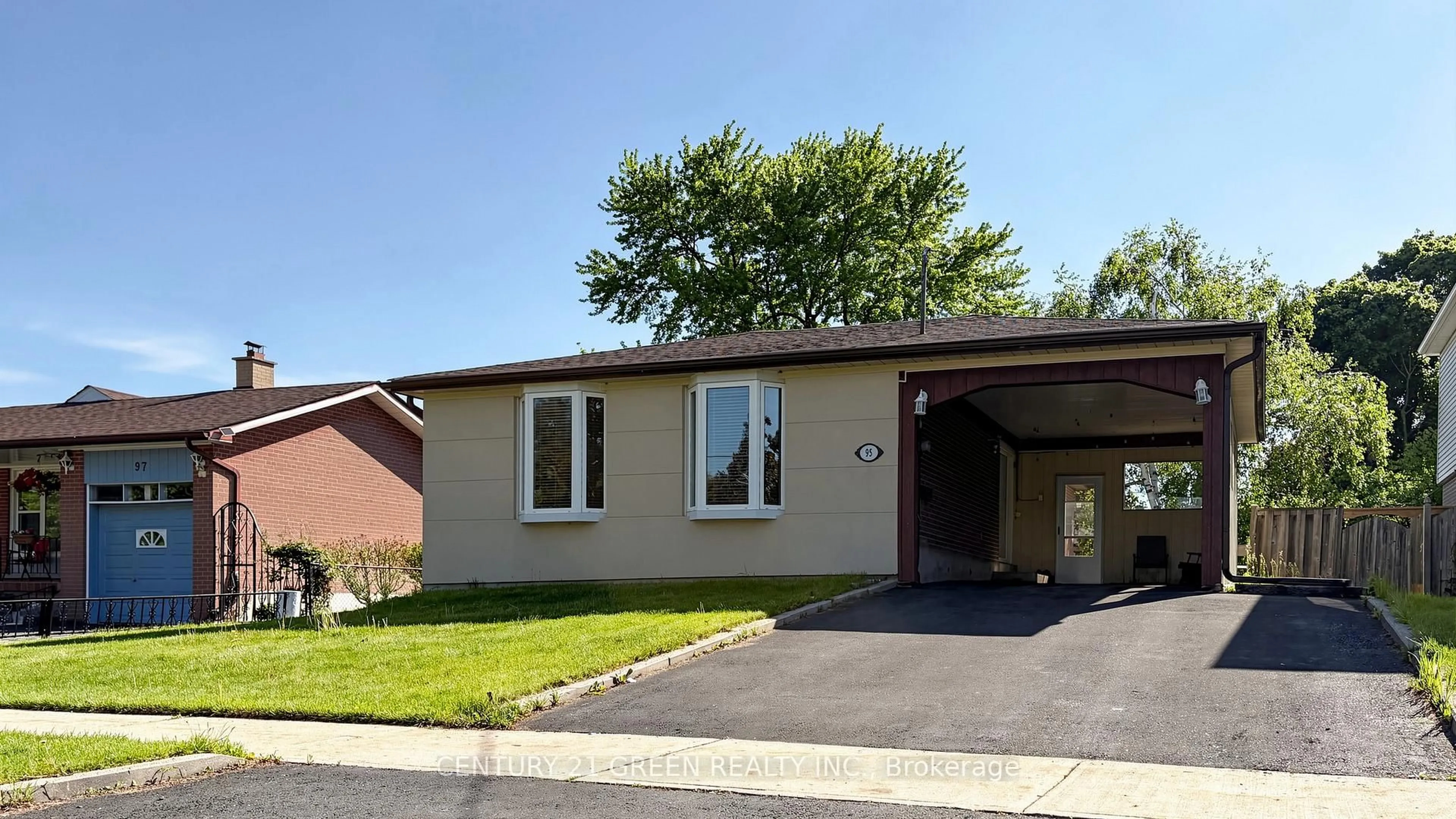 Home with vinyl exterior material, street for 95 Kearney Dr, Toronto Ontario M9W 5K1