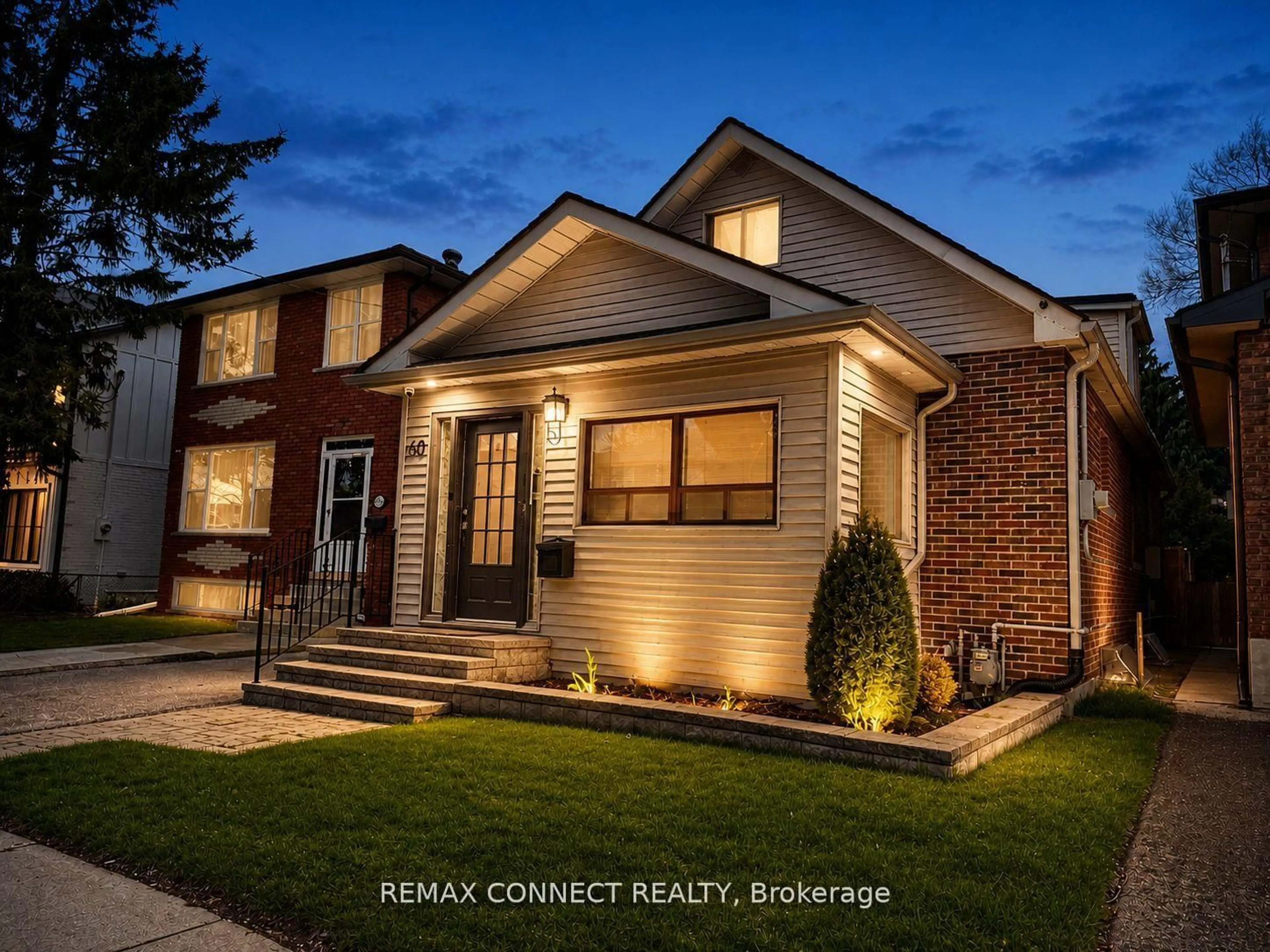 Home with brick exterior material, street for 60 Woodbury Rd, Toronto Ontario M8W 1X7