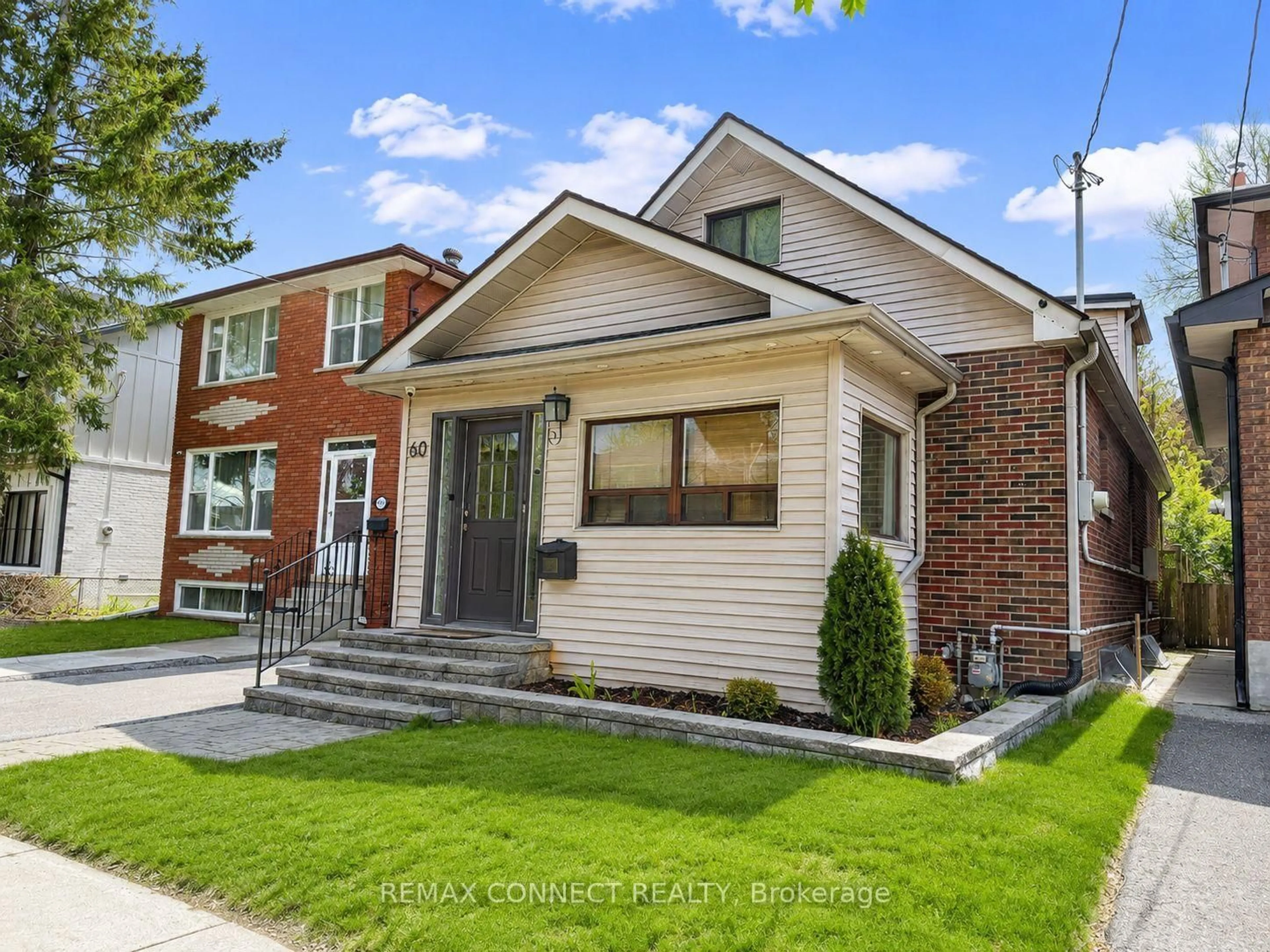 Home with brick exterior material, street for 60 Woodbury Rd, Toronto Ontario M8W 1X7