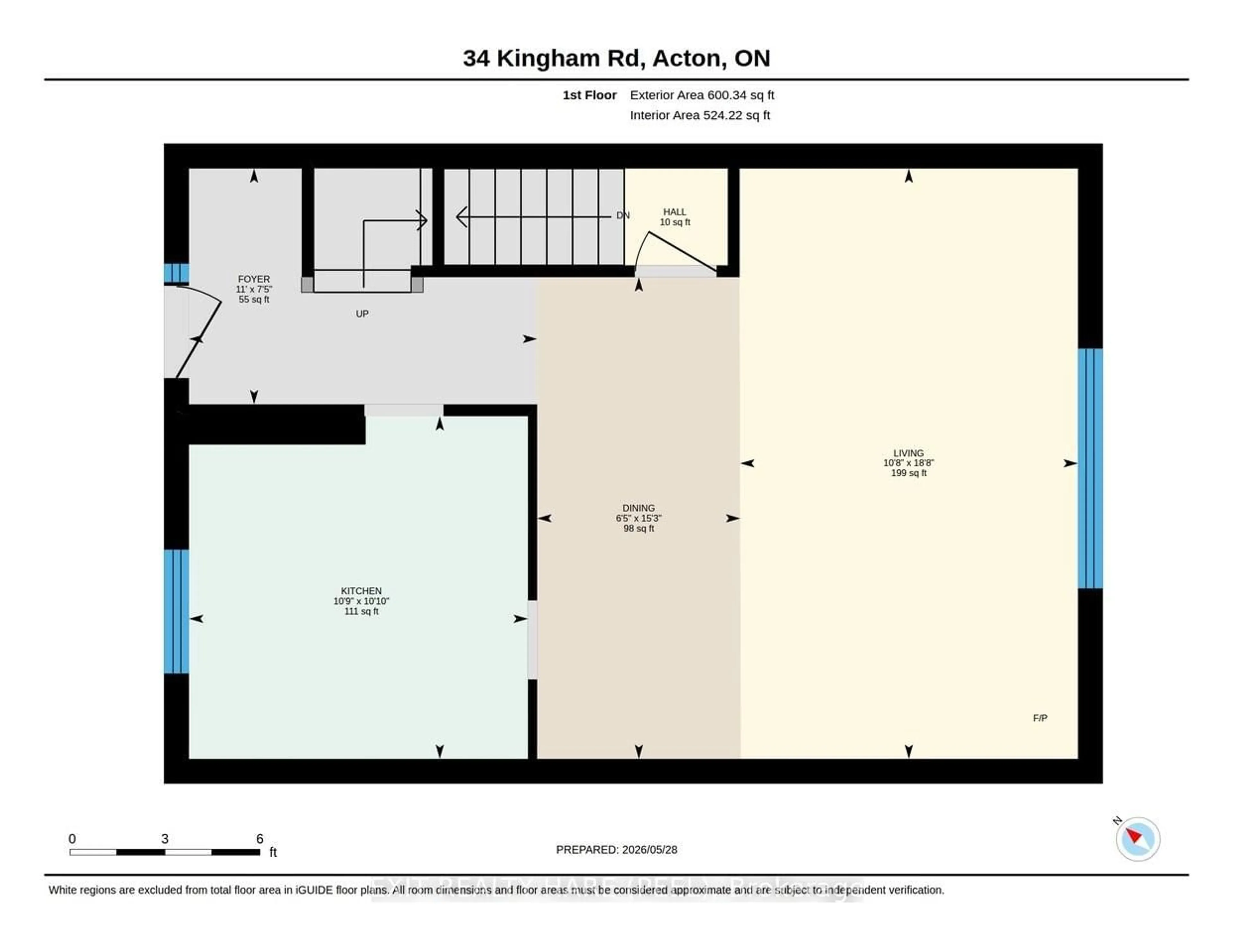Floor plan for 34 Kingham Rd, Halton Hills Ontario L7J 1S4