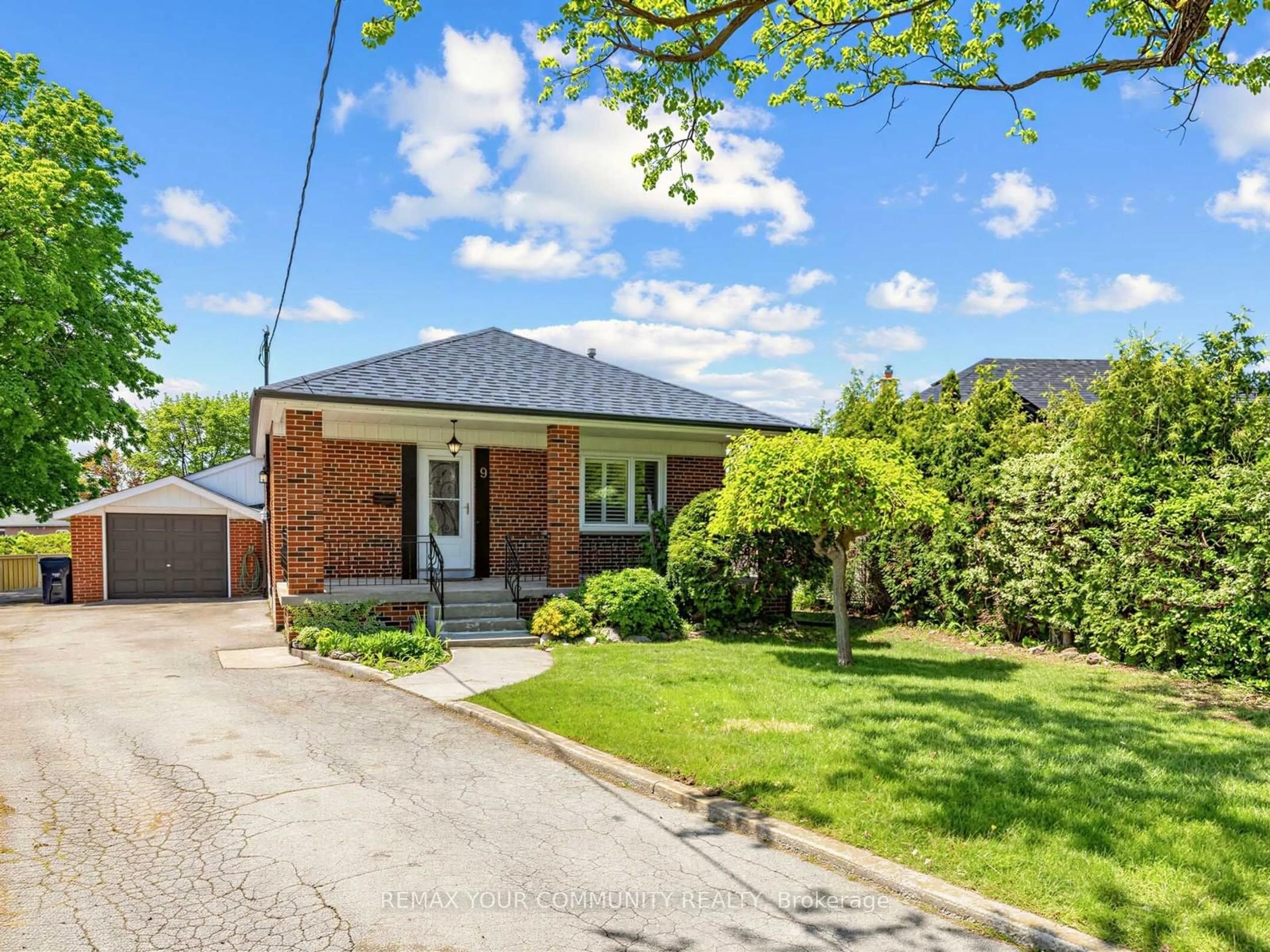 Home with brick exterior material, street for 9 Letchworth Cres, Toronto Ontario M3M 1Y7