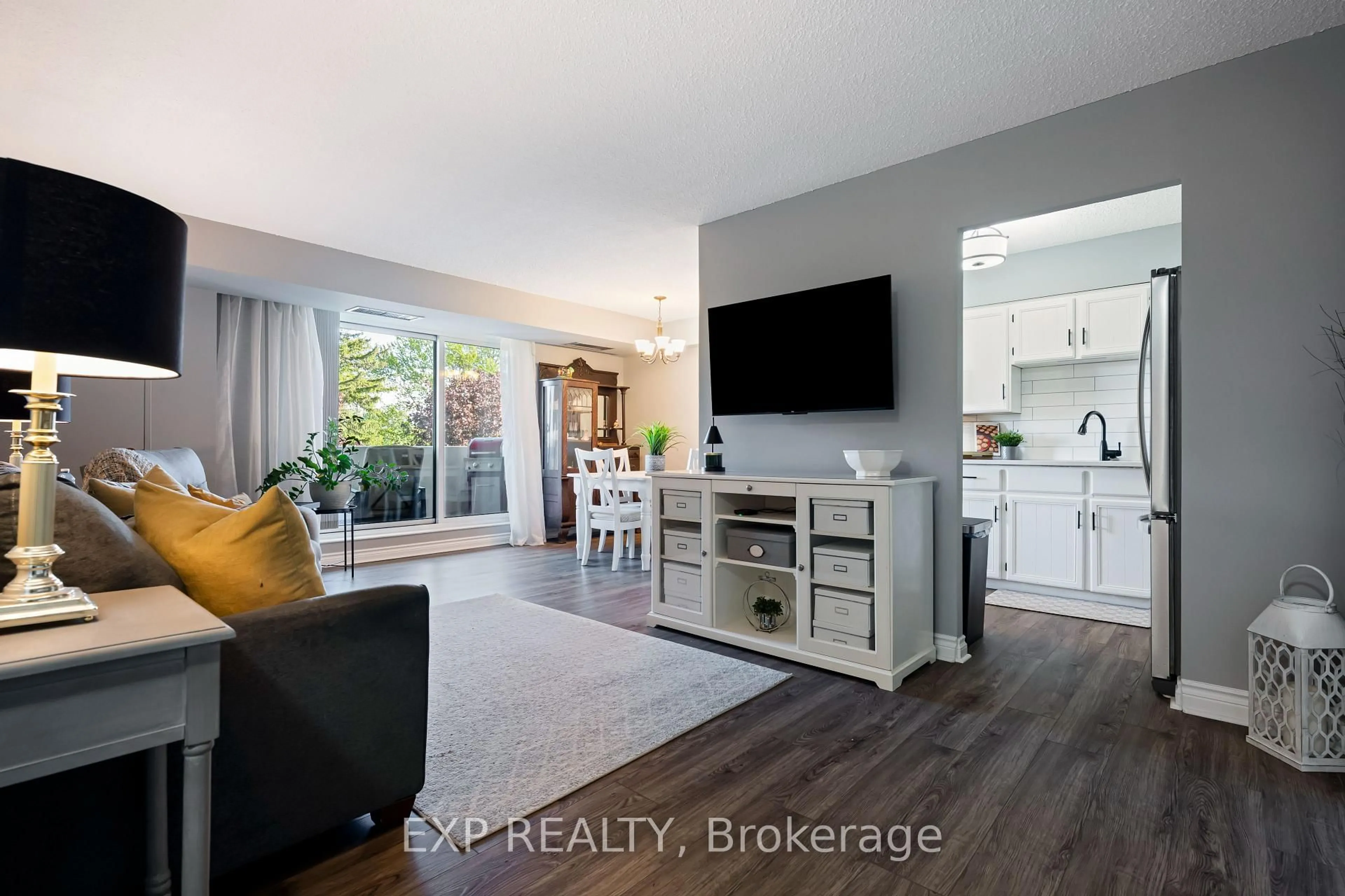 Living room with furniture, unknown for 8 Fead St #312, Orangeville Ontario L9W 3X4
