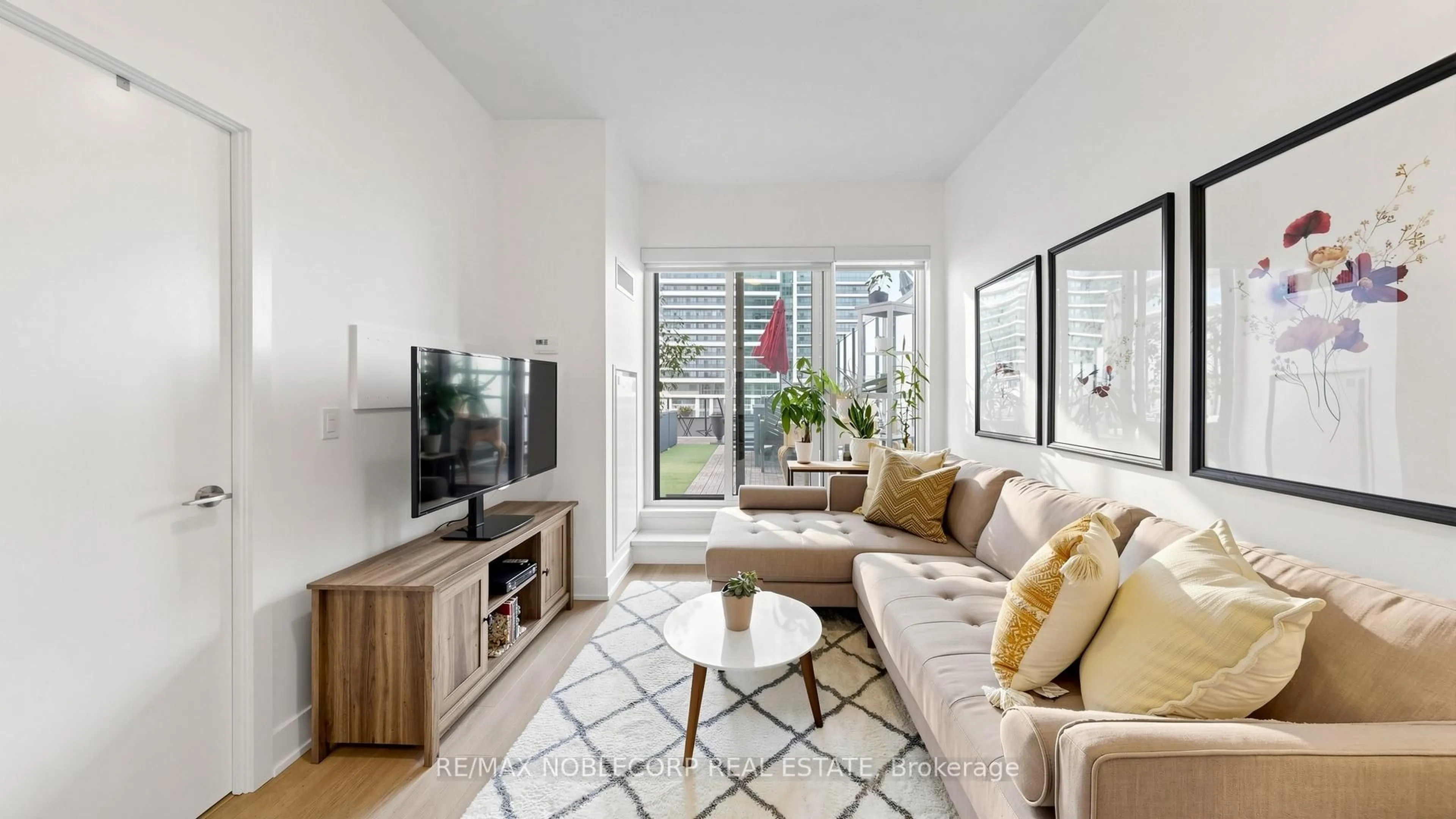 Living room with furniture, unknown for 20 Shore Breeze Dr #505, Toronto Ontario M8V 0C7
