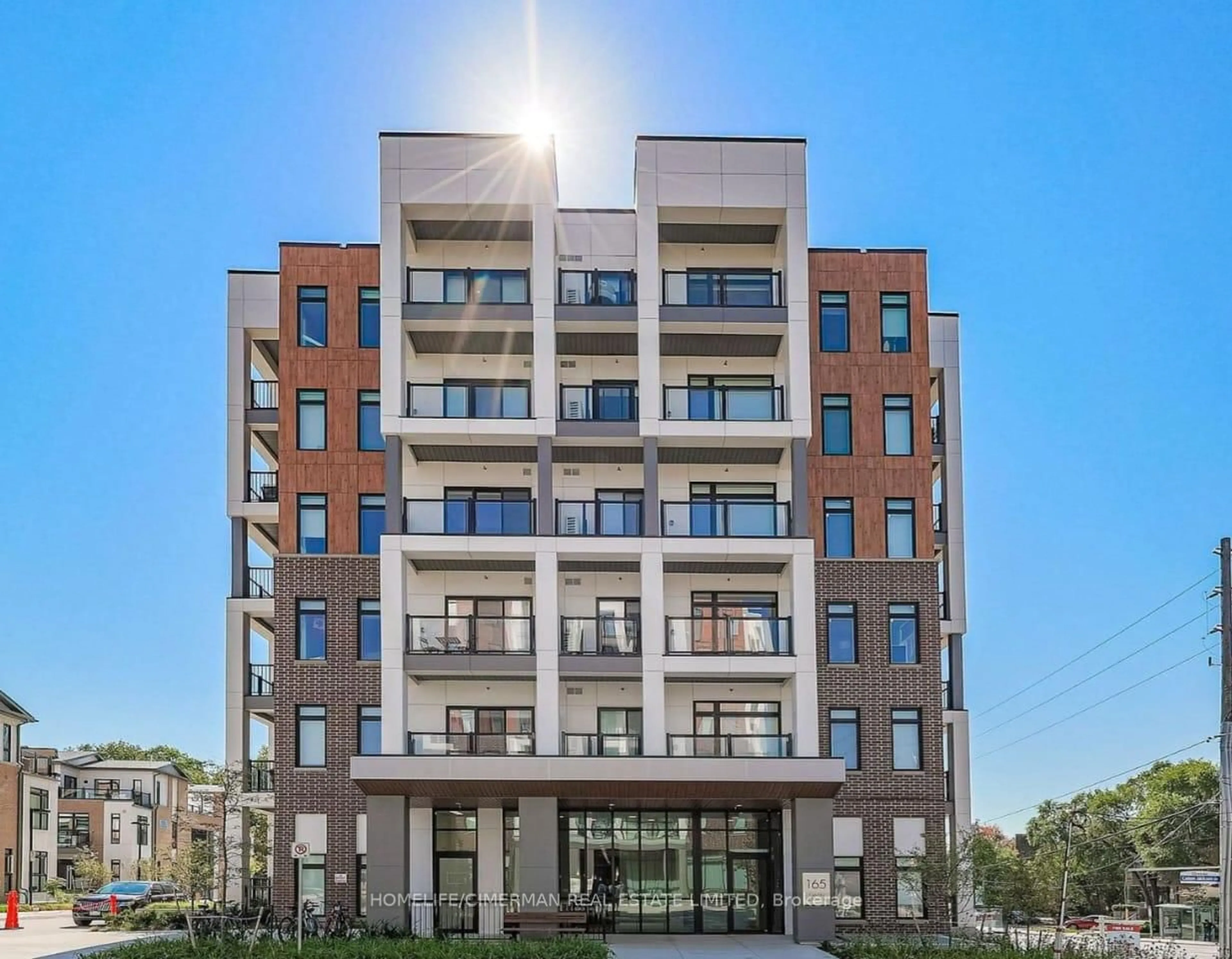 Home with brick exterior material, building for 165 Canon Jackson Dr #408, Toronto Ontario M6M 0C4