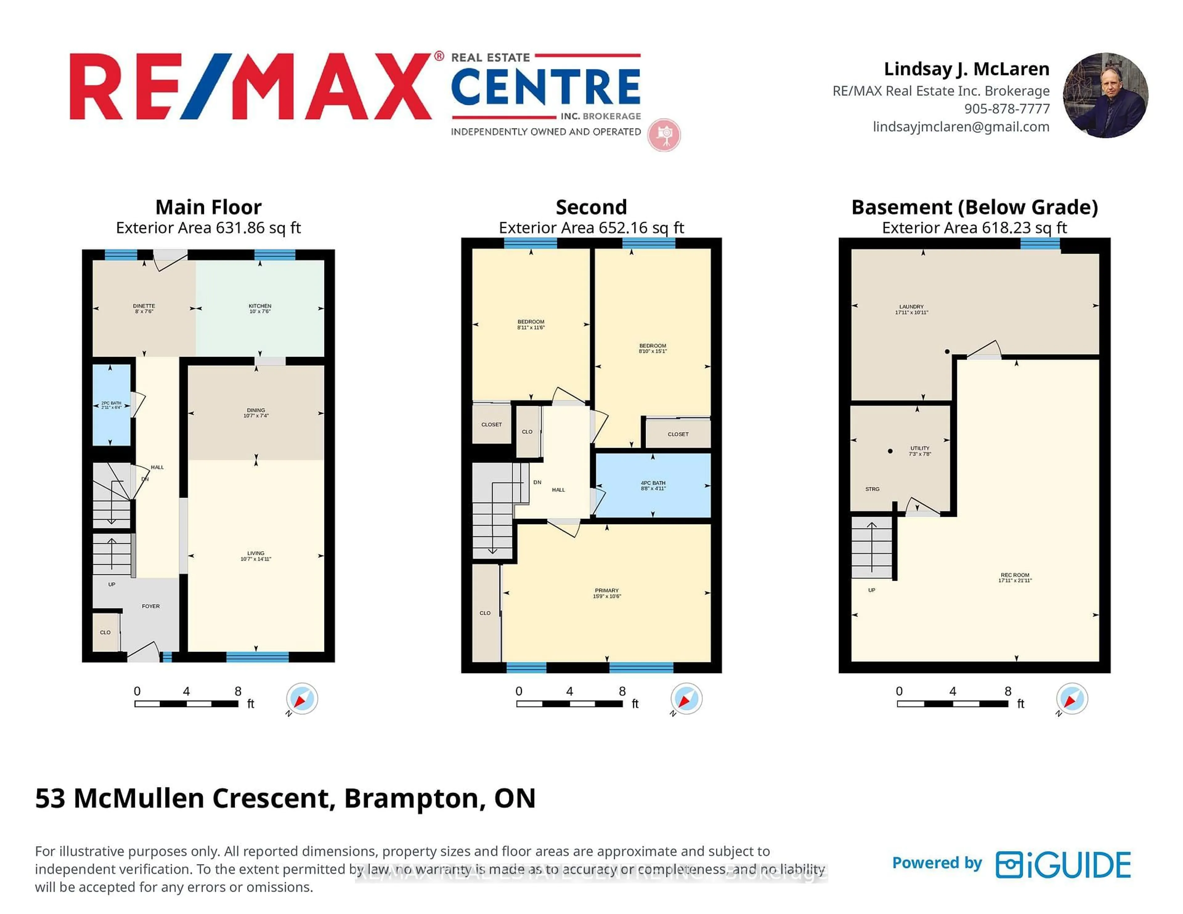 Floor plan for 53 McMullen Cres #53, Brampton Ontario L6S 3M2