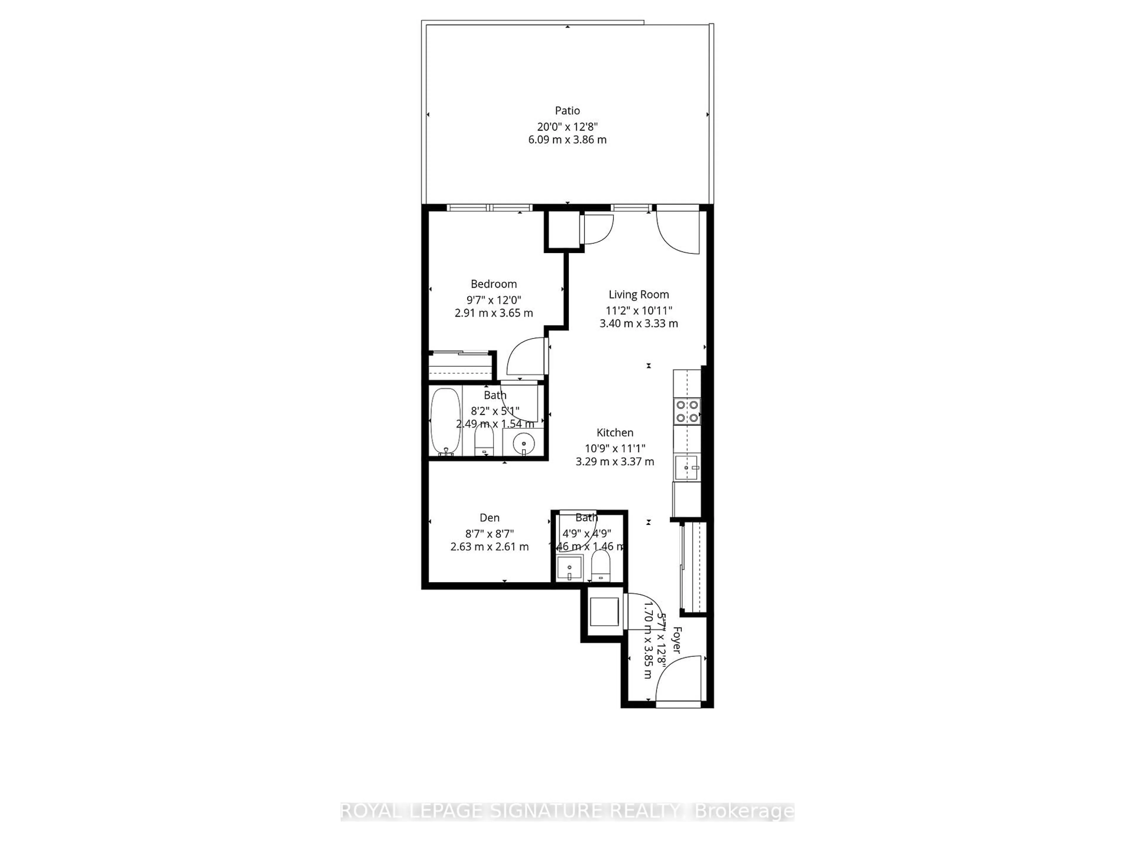 Floor plan for 395 Dundas St #132, Oakville Ontario L6M 5R8