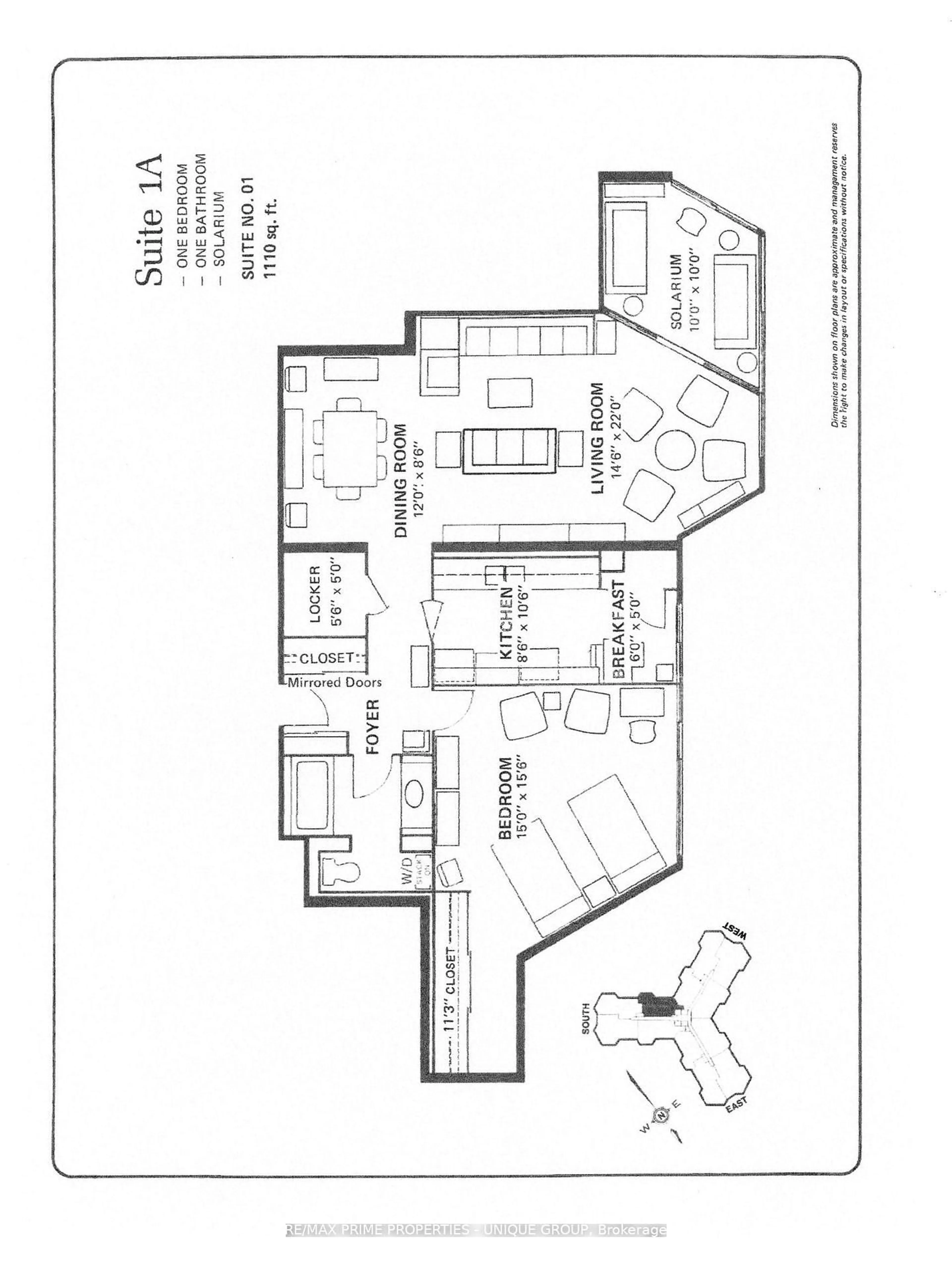 Floor plan for 1300 Bloor St #1801, Mississauga Ontario L4Y 3Z2