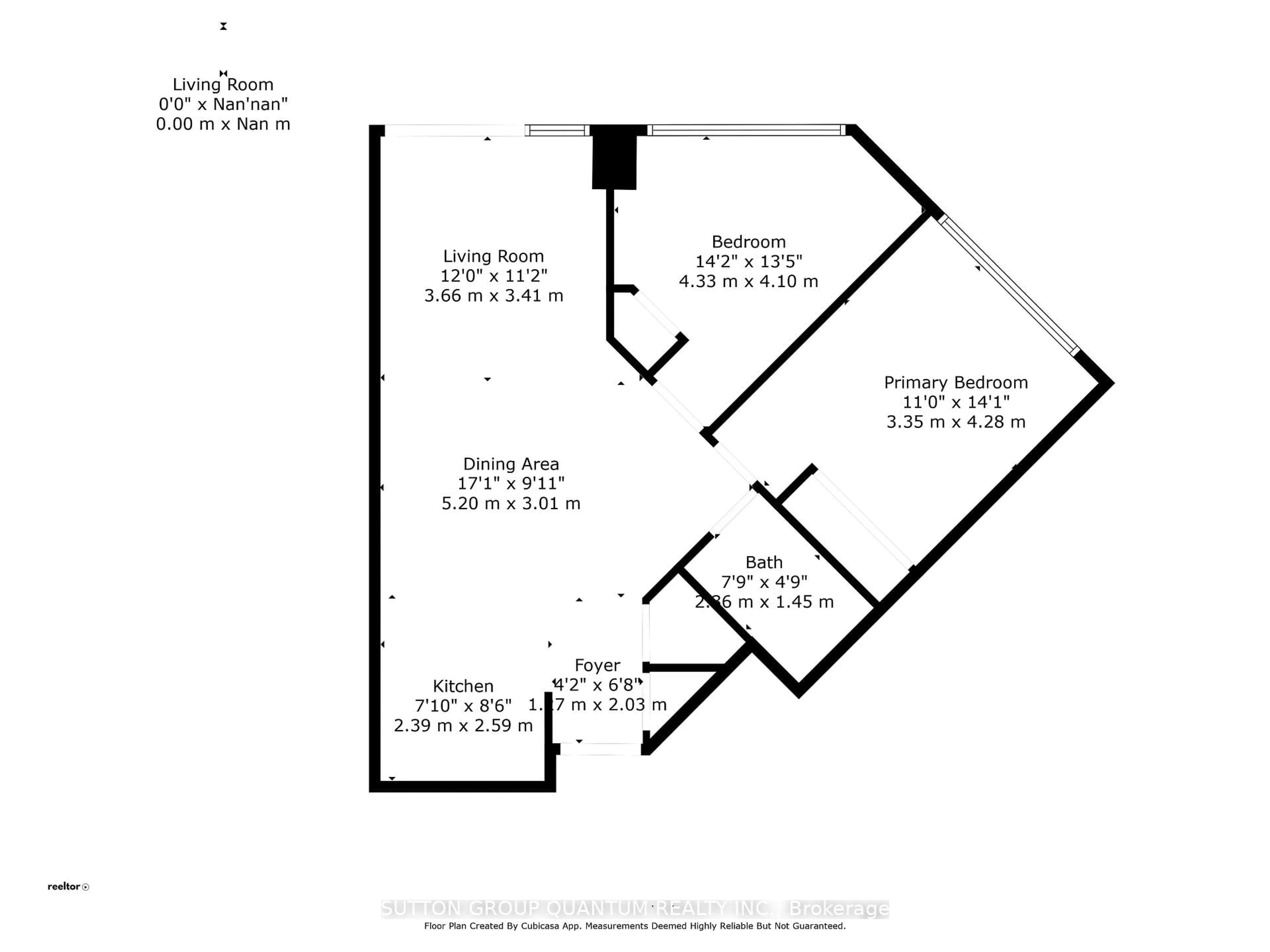 Floor plan for 90 Absolute Ave #302, Mississauga Ontario L4Z 0A3