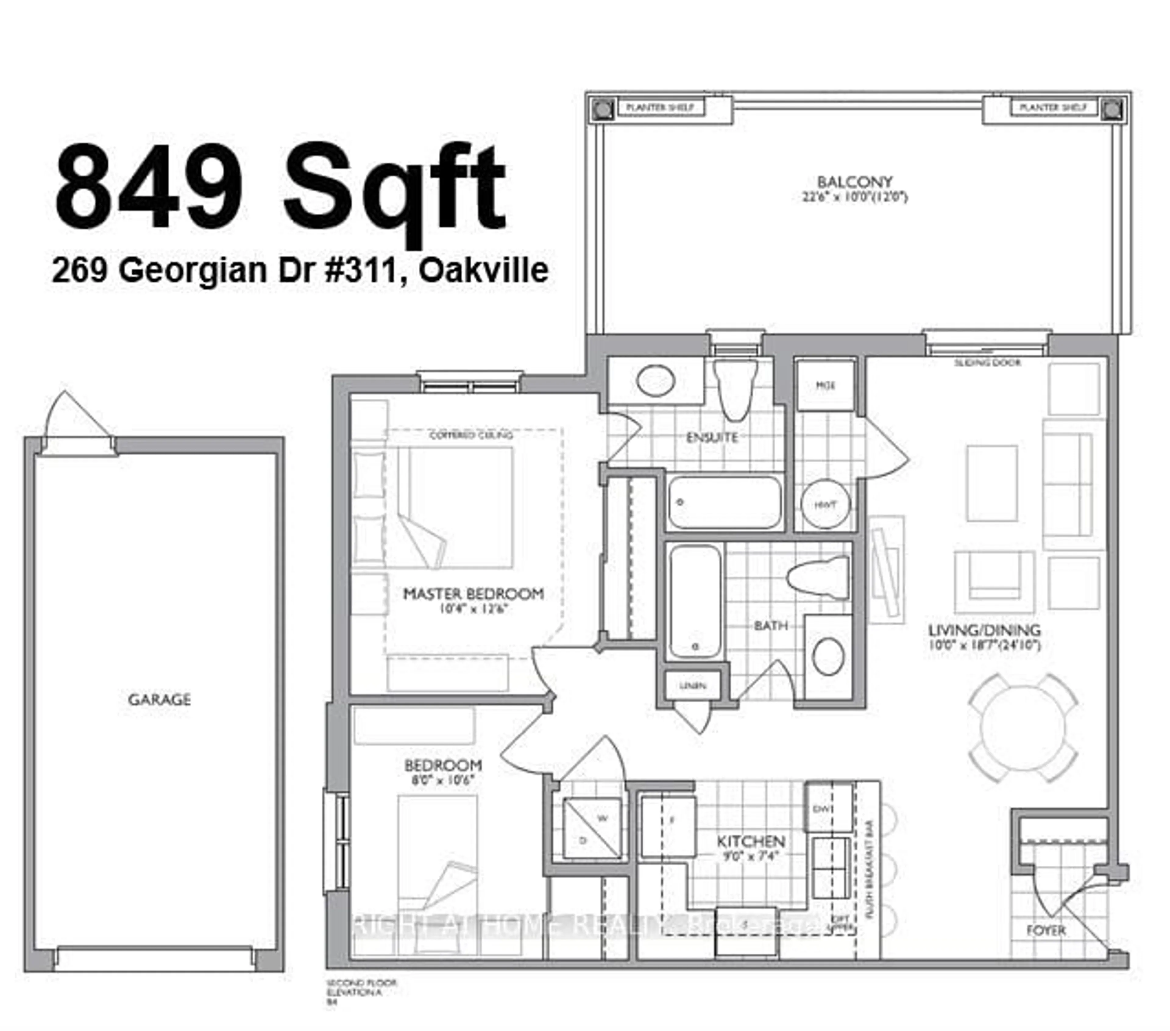 Floor plan for 269 Georgian Dr #311, Oakville Ontario L6H 0L1