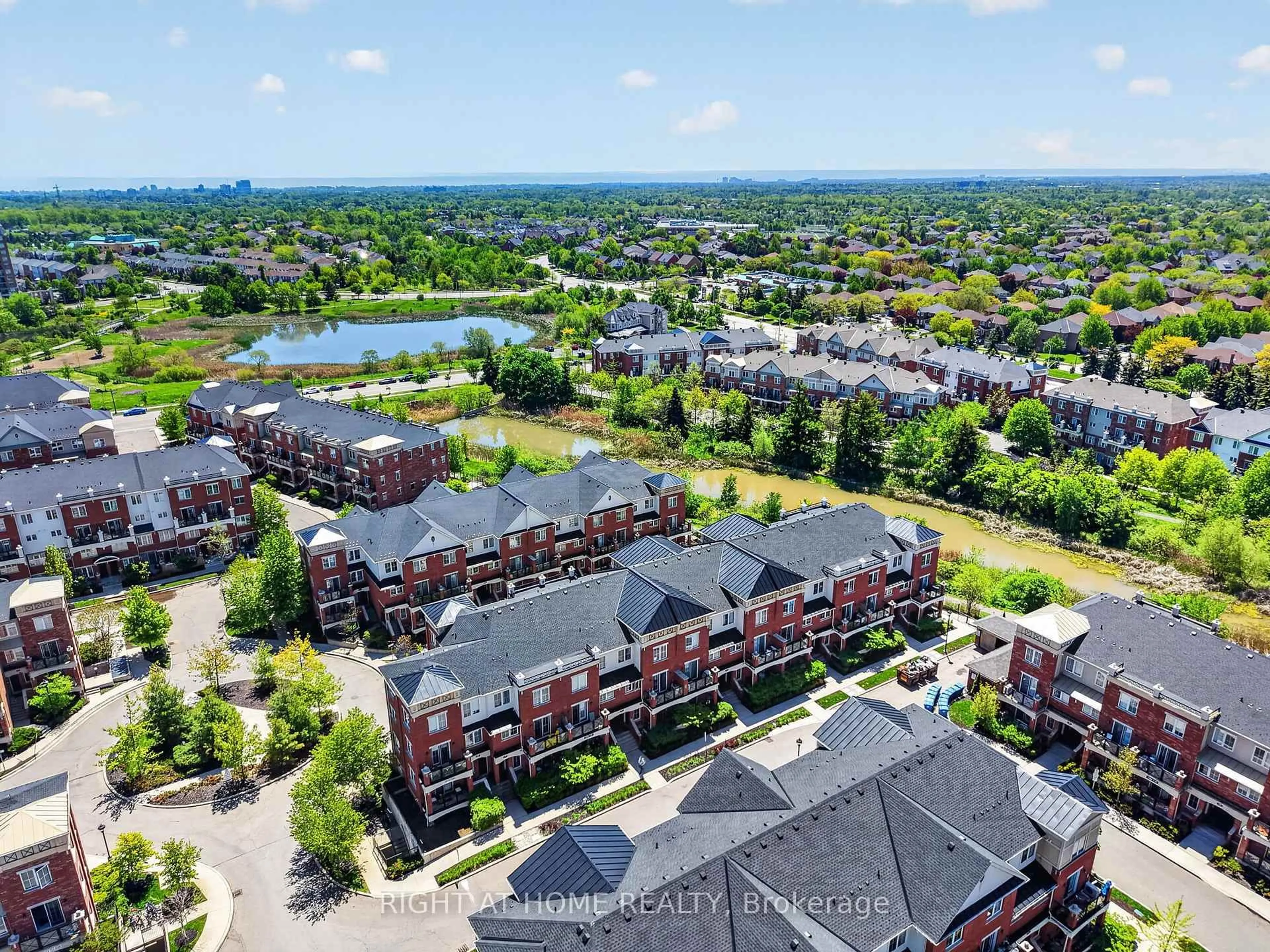 A pic from outside/outdoor area/front of a property/back of a property/a pic from drone, city buildings view from balcony for 2480 Post Rd #26, Oakville Ontario L0R 2H0
