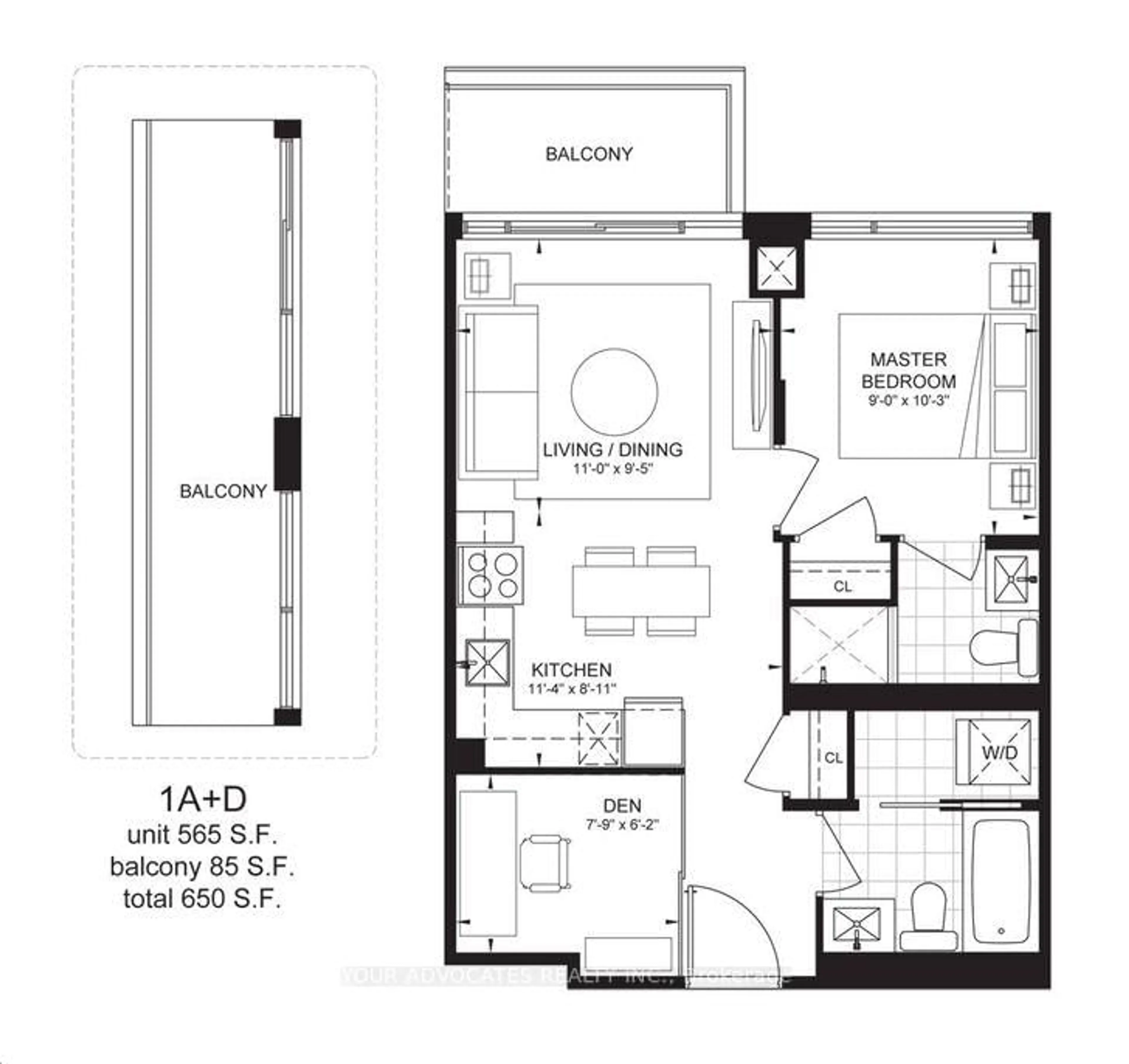 Floor plan for 101 NIPISSING Rd, Milton Rd #908A, Milton Ontario L9T 1R3