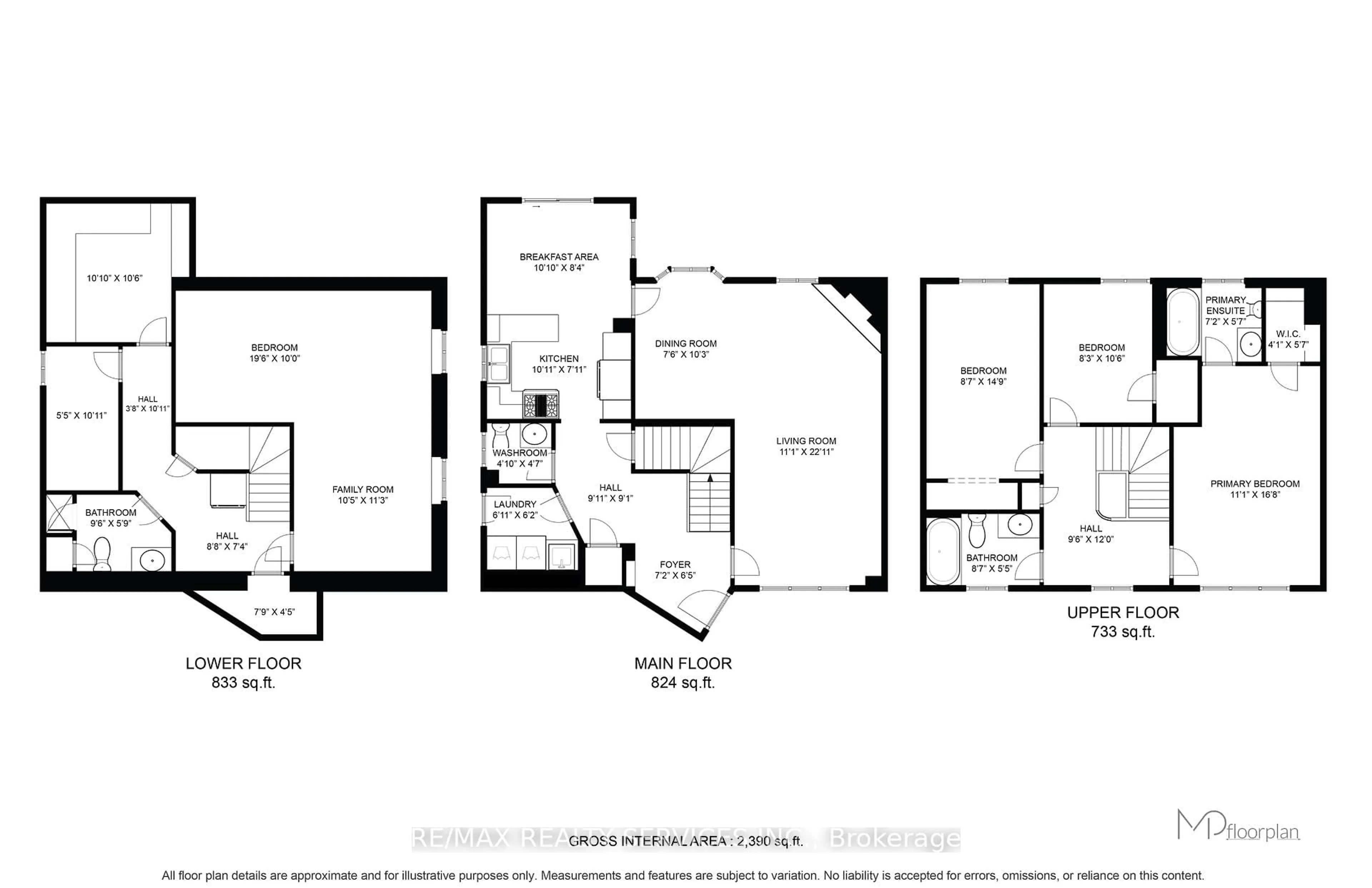 Floor plan for 122 Flowertown Ave, Brampton Ontario L6X 3Y6
