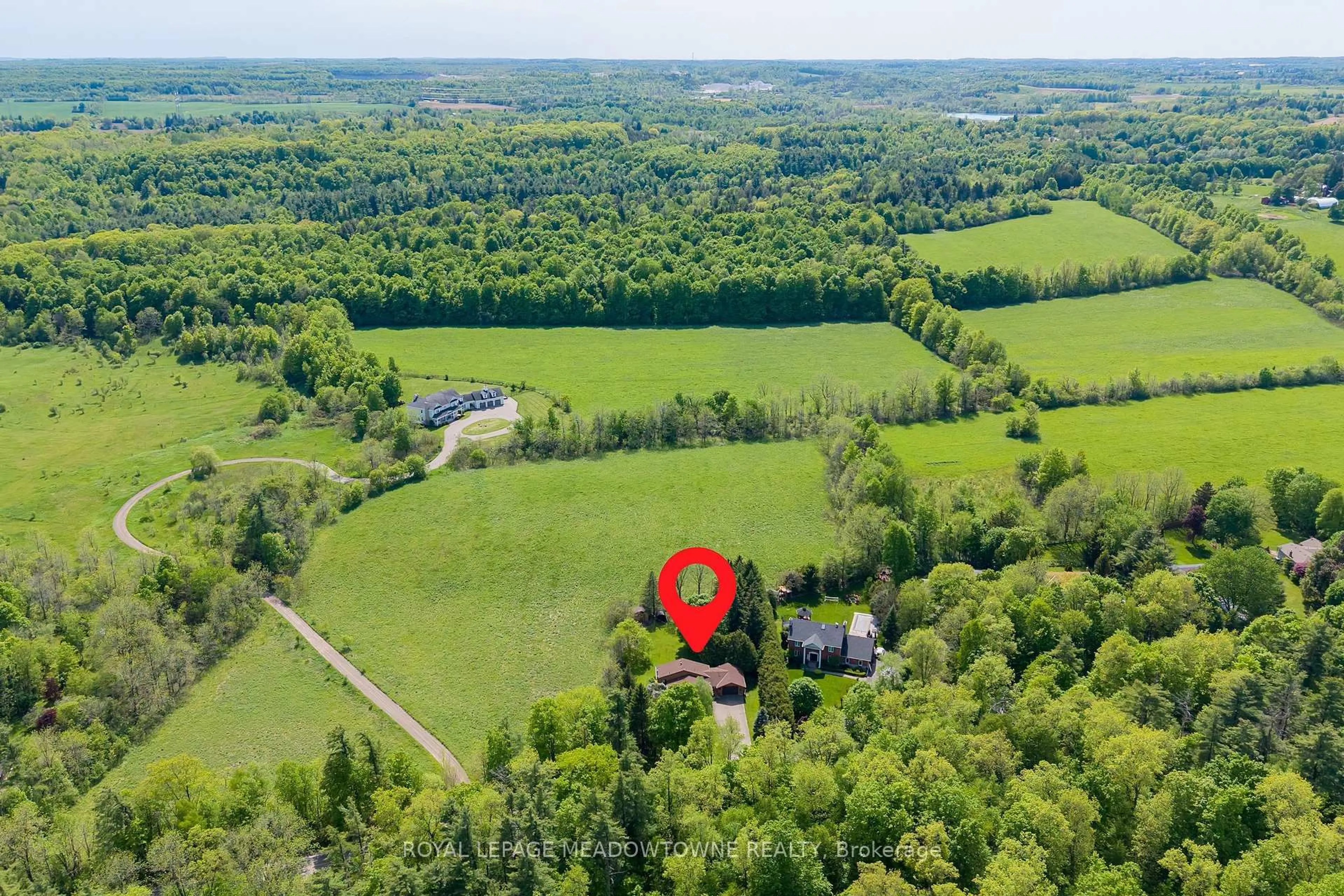 A pic from outside/outdoor area/front of a property/back of a property/a pic from drone, forest/trees view for 12072 Sixth Line, Halton Hills Ontario L0P 1H0