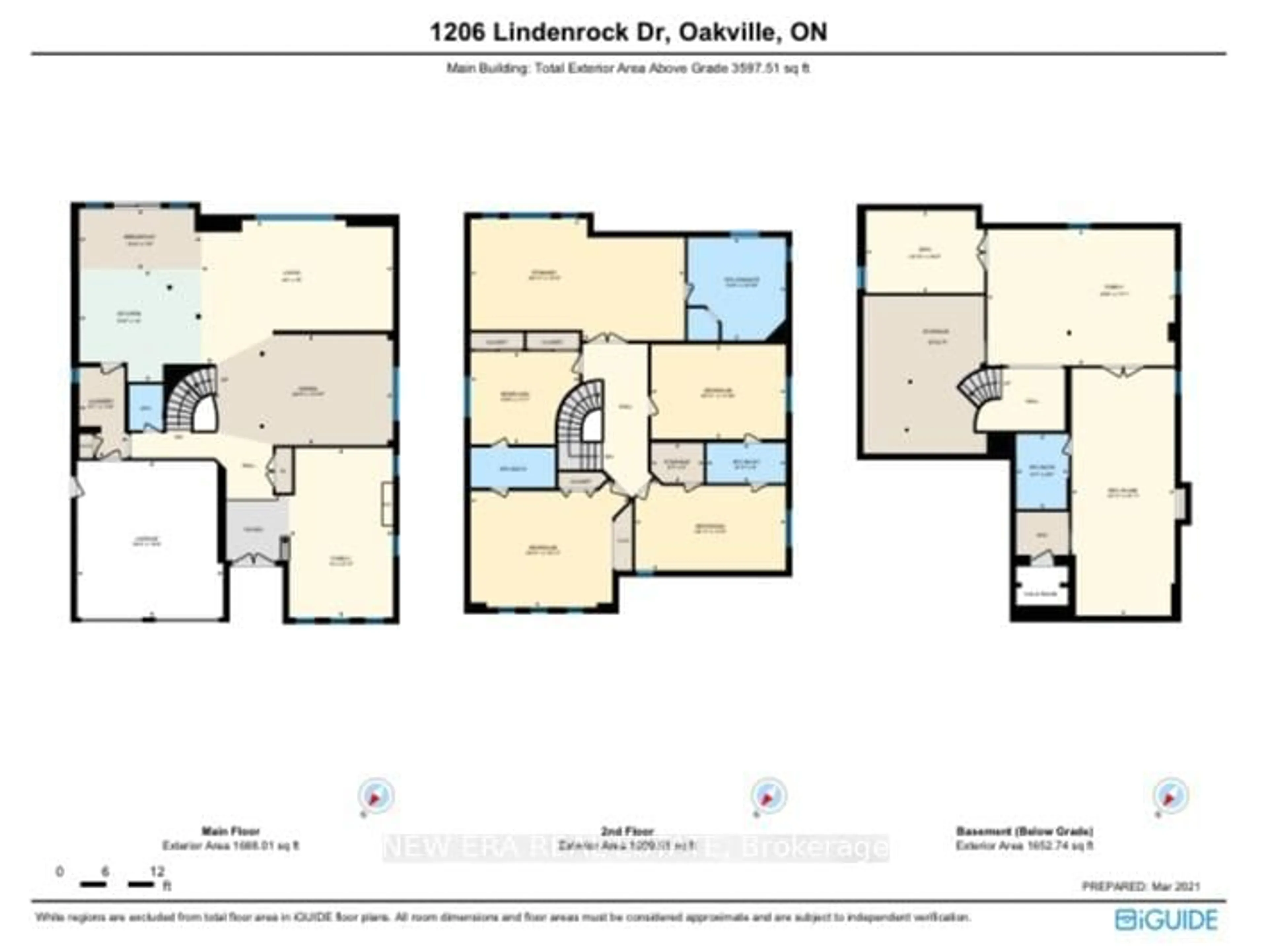 Floor plan for 1206 Lindenrock Dr, Oakville Ontario L6H 6T4