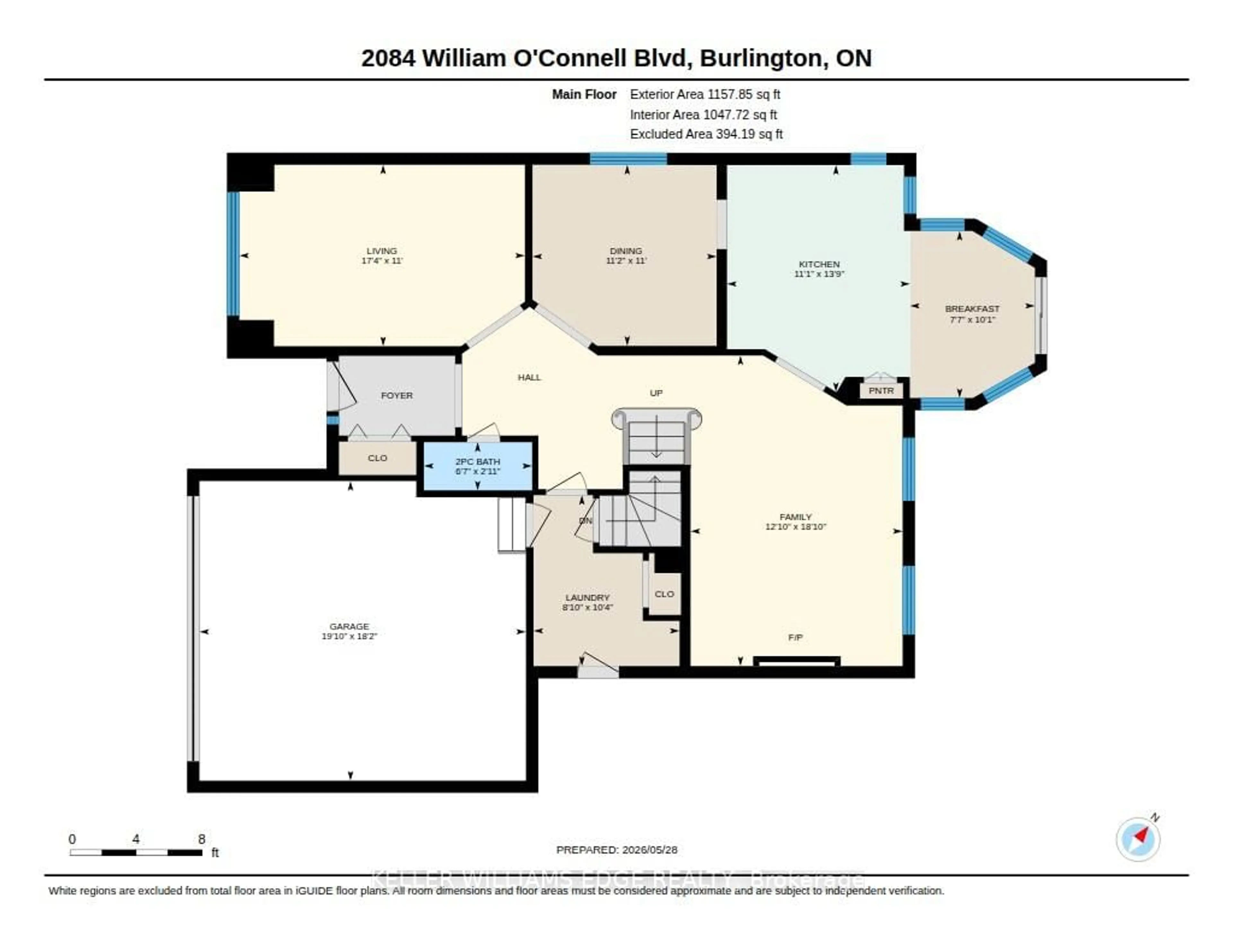 Floor plan for 2084 William O'Connell Blvd, Burlington Ontario L7M 3V1