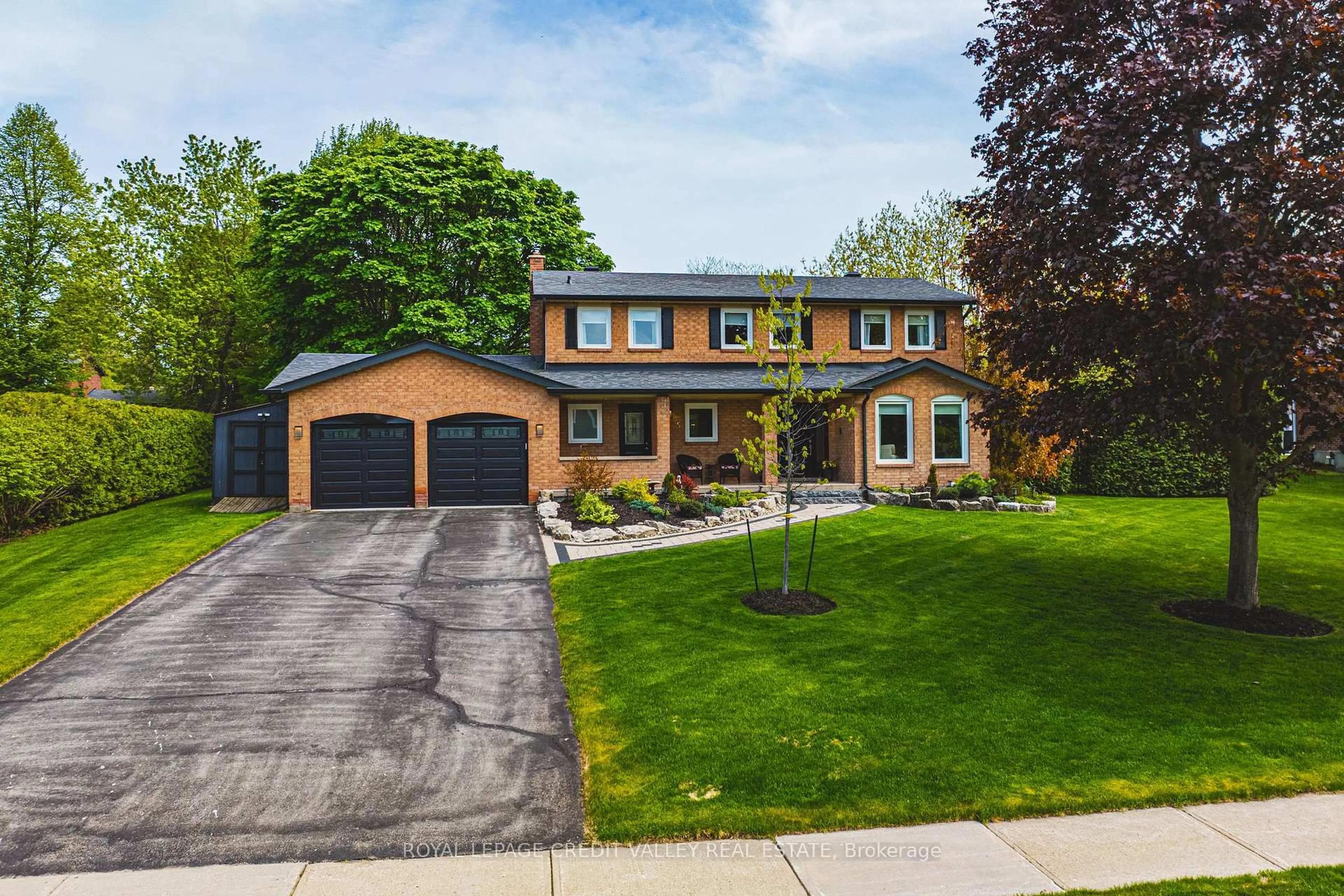 Home with brick exterior material, street for 5 Valleygreen Cres, Caledon Ontario L7C 1J3