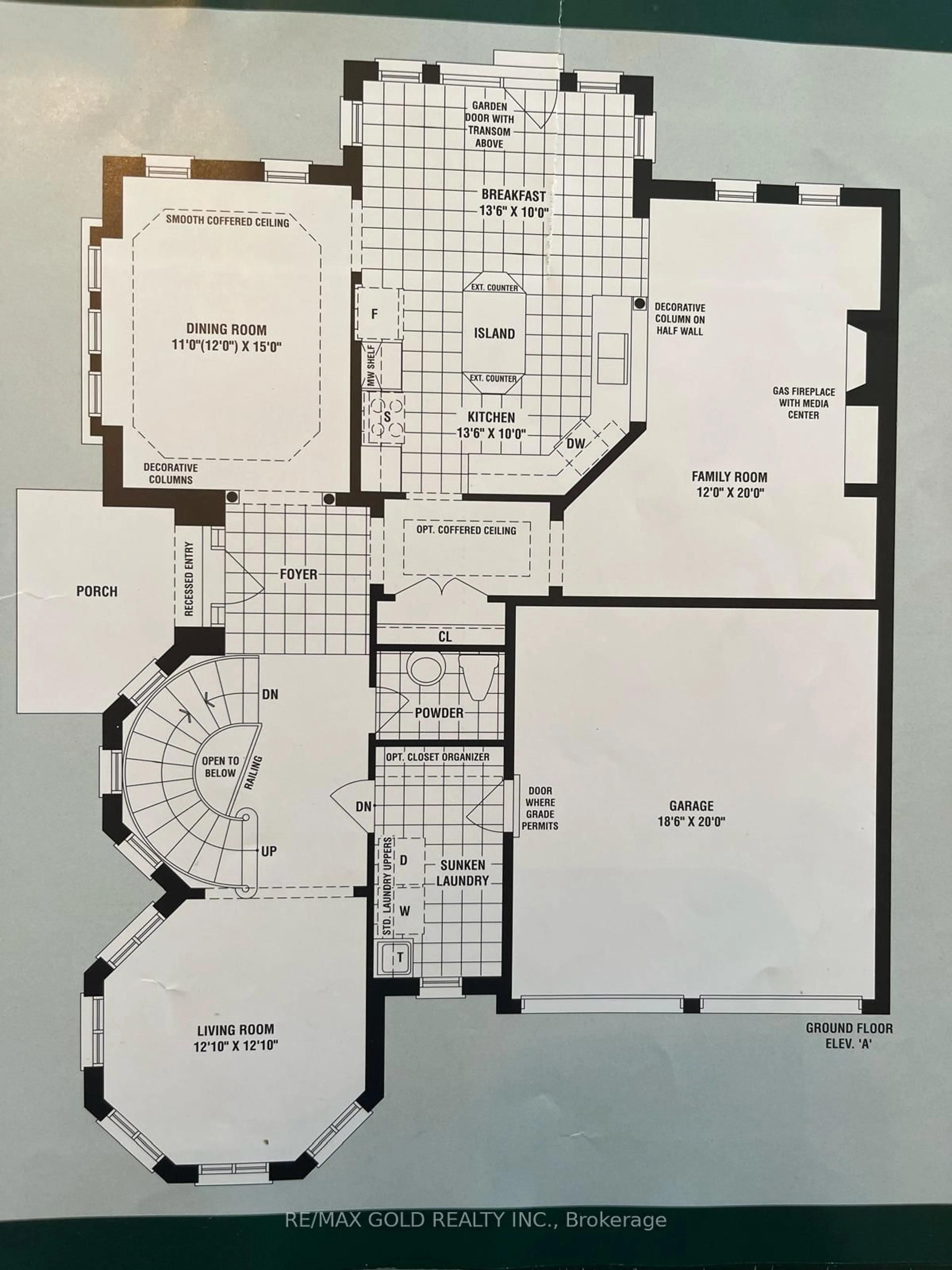 Floor plan for 18 Hampton Springs Dr, Brampton Ontario L6P 2W4