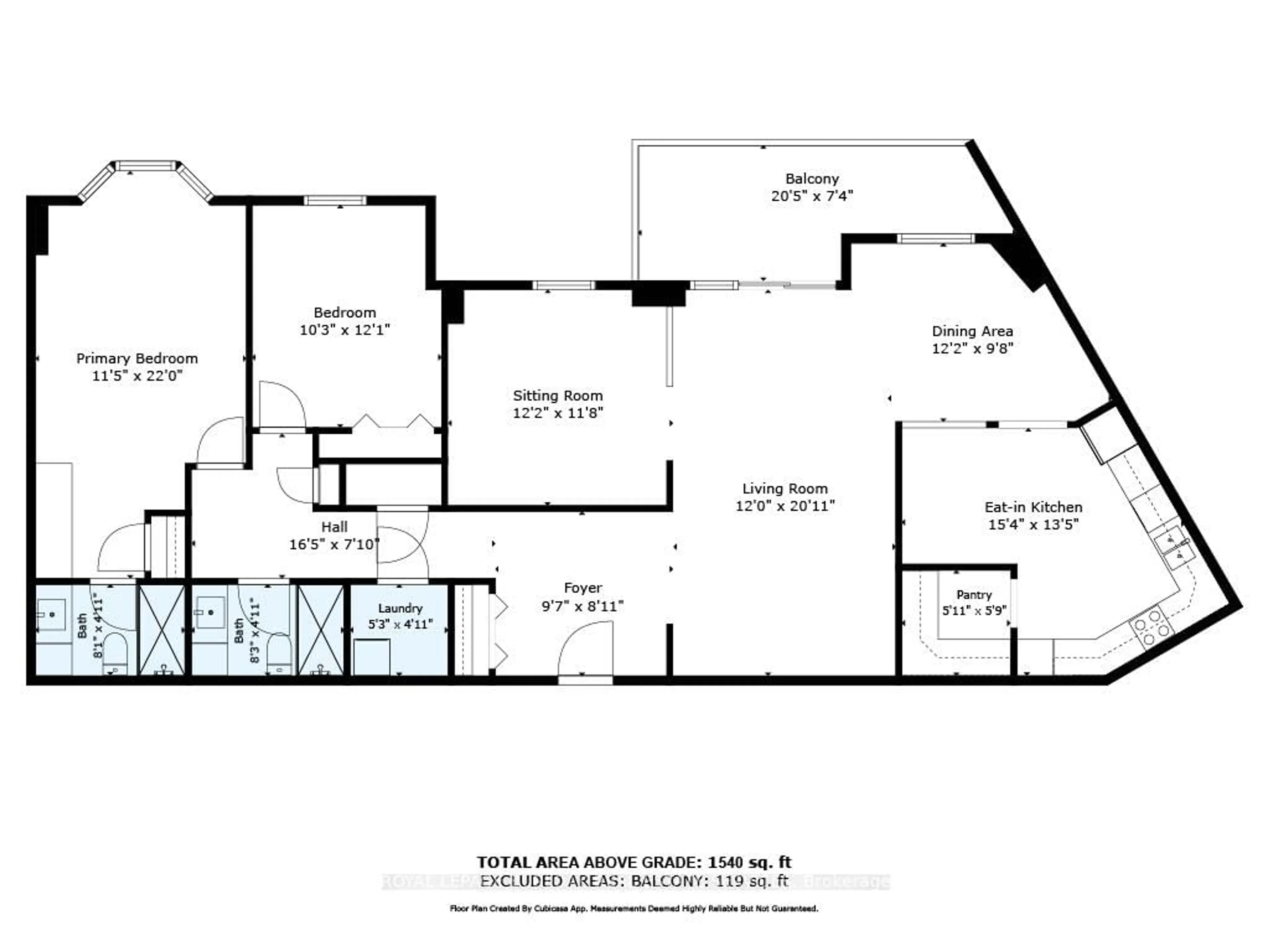 Floor plan for 5250 Lakeshore Rd #1204, Burlington Ontario L7L 5L2