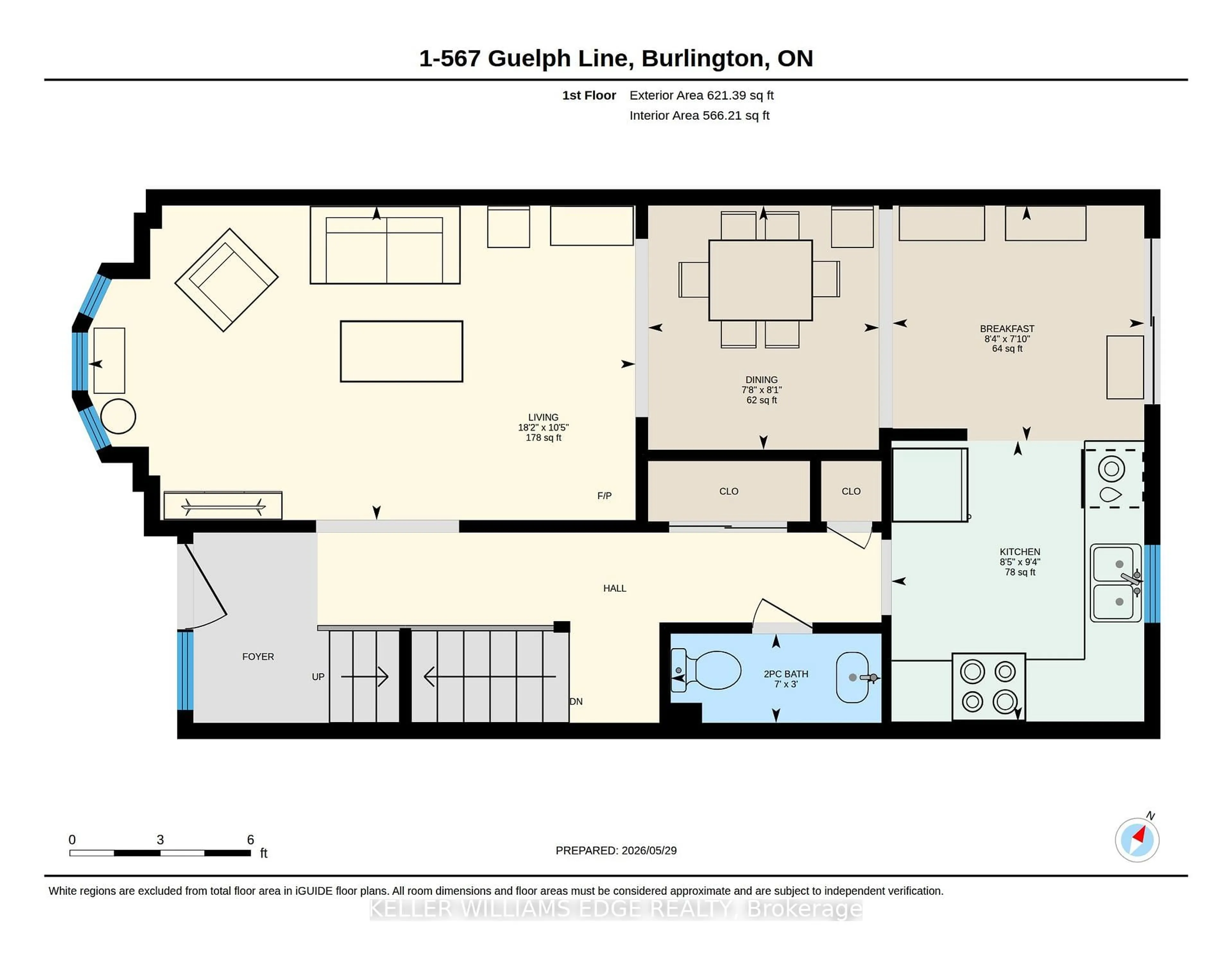Floor plan for 567 Guelph Line #1, Burlington Ontario L7R 3M5