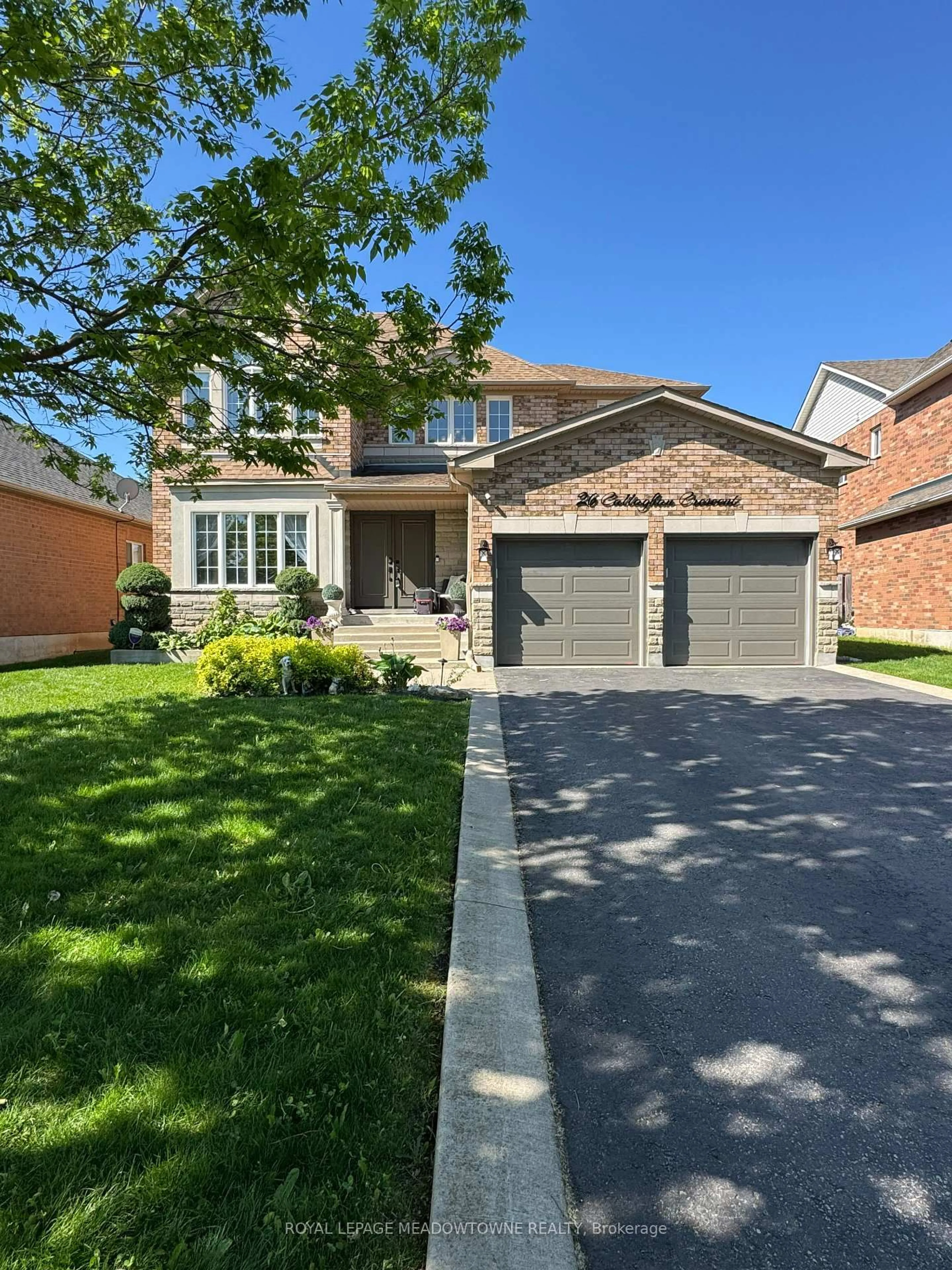 Home with brick exterior material, street for 26 Callaghan Cres, Halton Hills Ontario L7G 6A6
