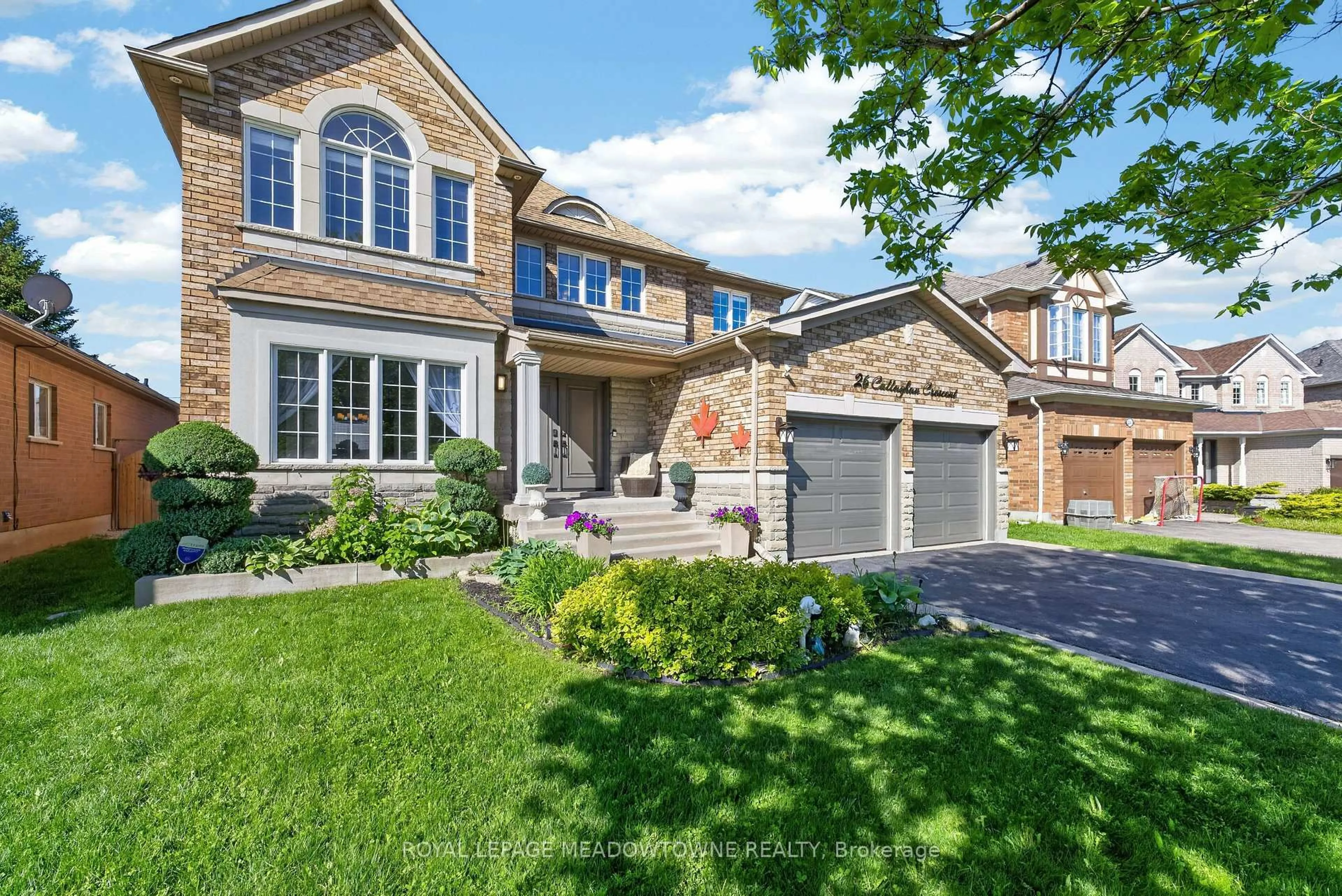Home with brick exterior material, street for 26 Callaghan Cres, Halton Hills Ontario L7G 6A6