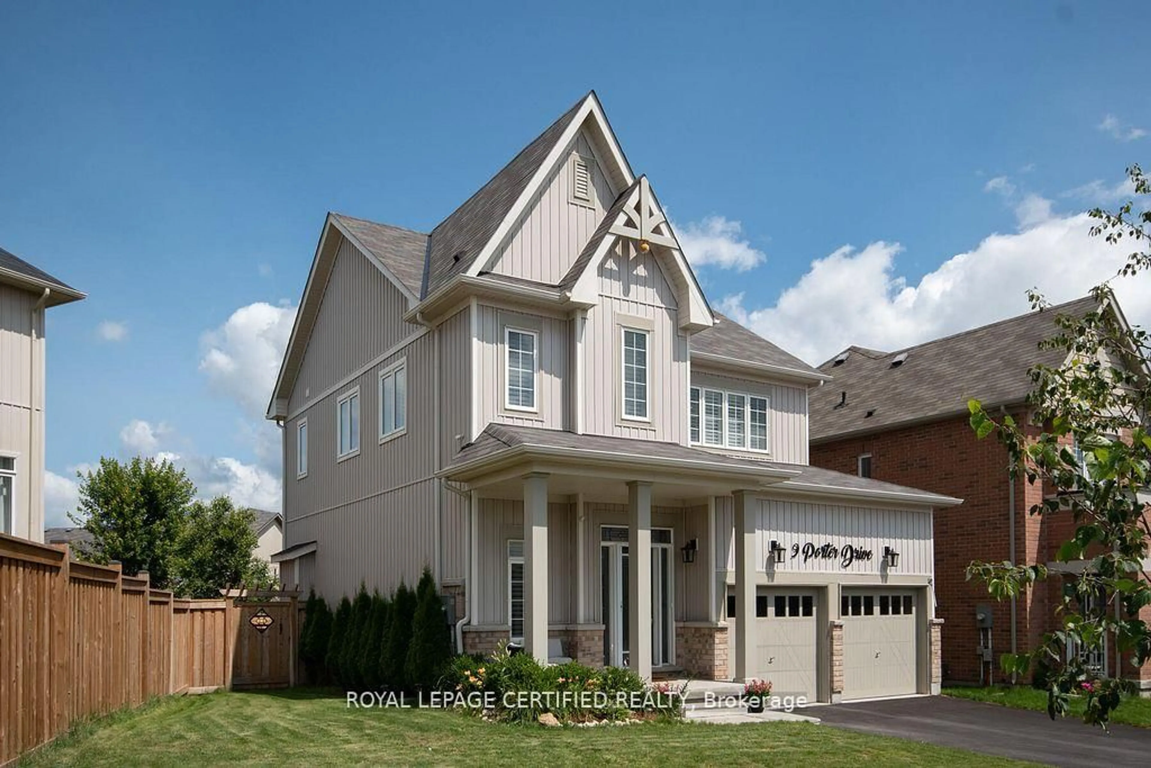 Home with vinyl exterior material, street for 9 Porter Dr, Orangeville Ontario L9W 6Z4
