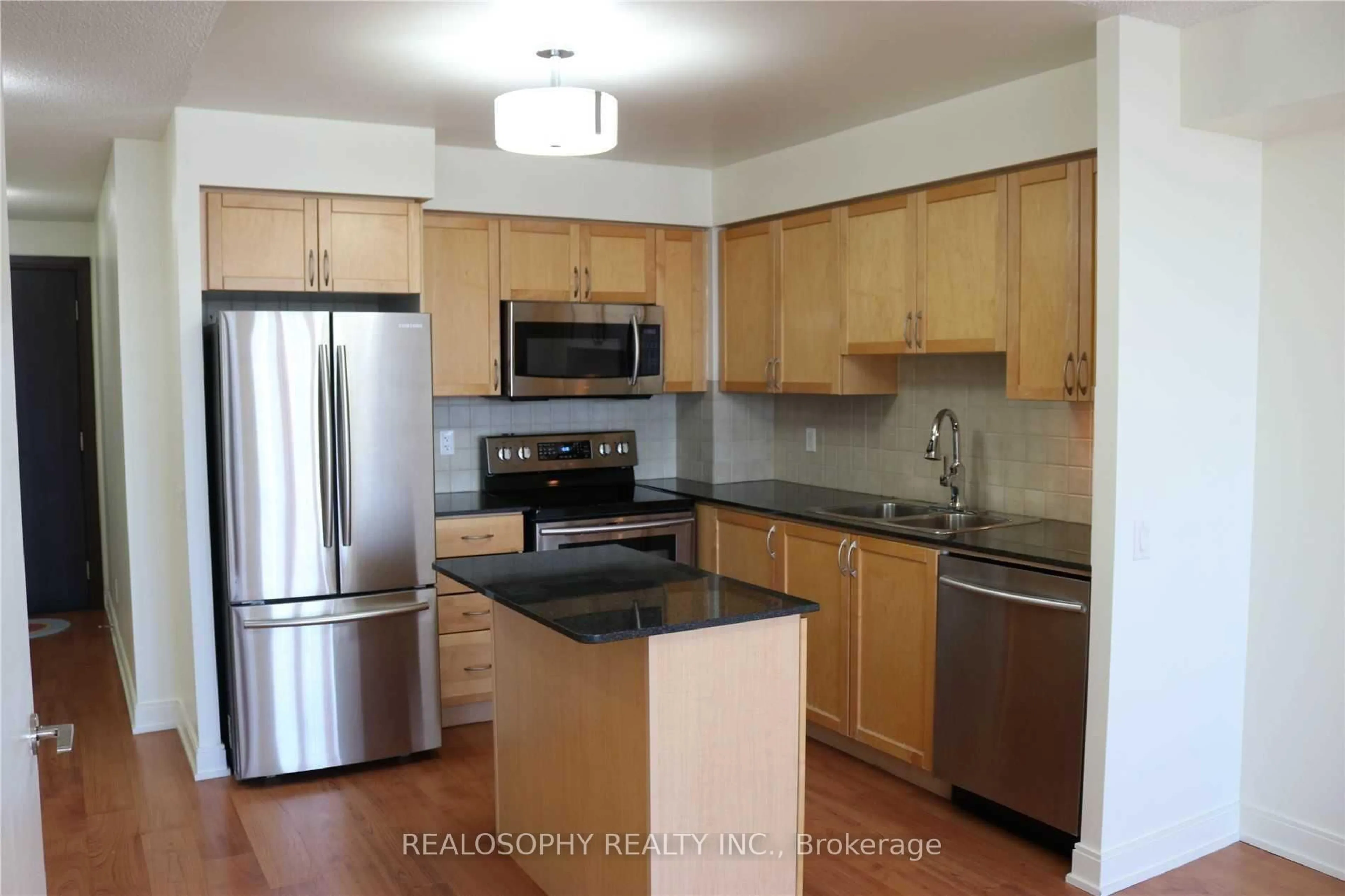 Standard kitchen, wood/laminate floor for 35 Viking Lane #2138, Toronto Ontario M9B 0A2