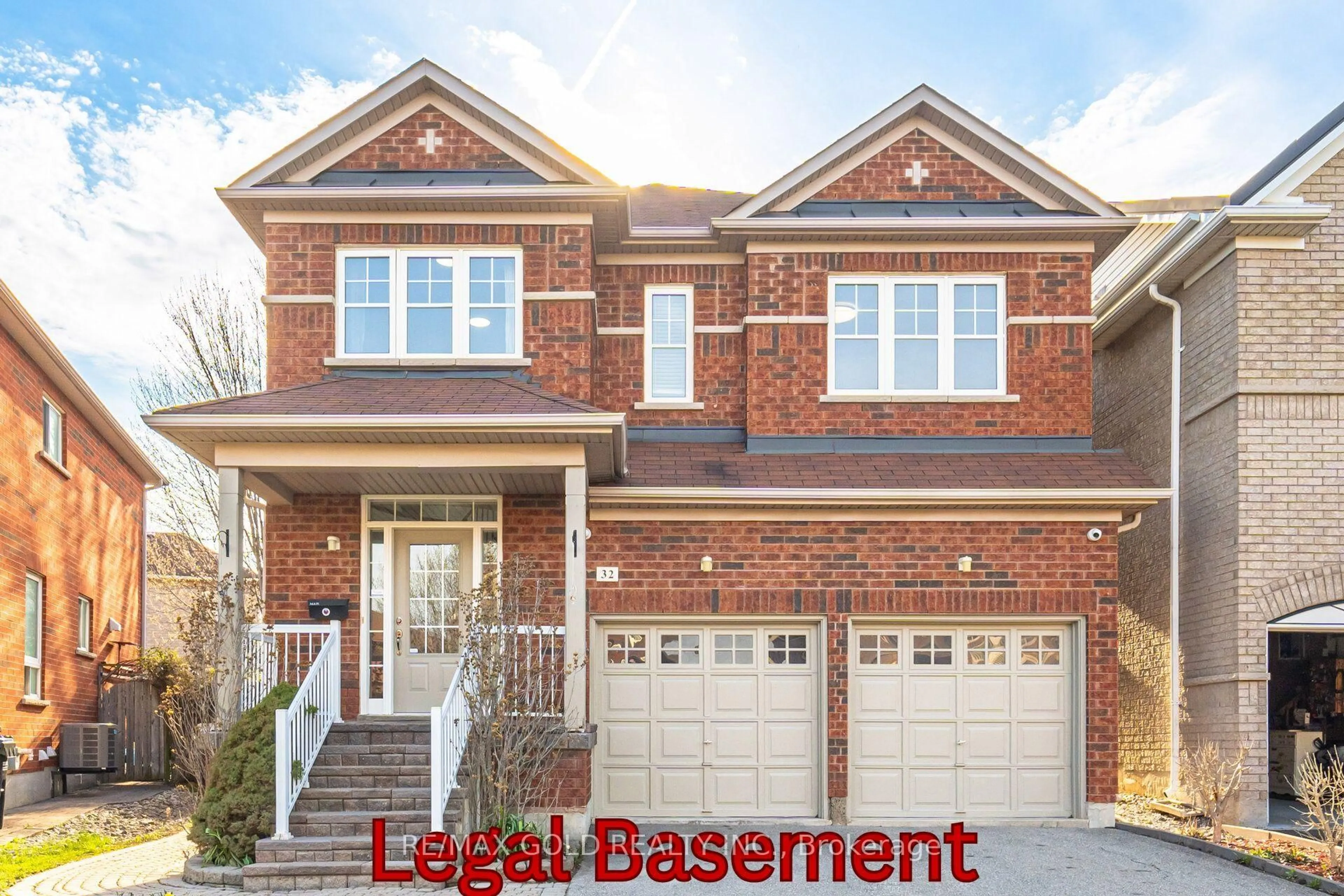 Home with brick exterior material, street for 32 Ness Rd, Brampton Ontario L6Y 5N9