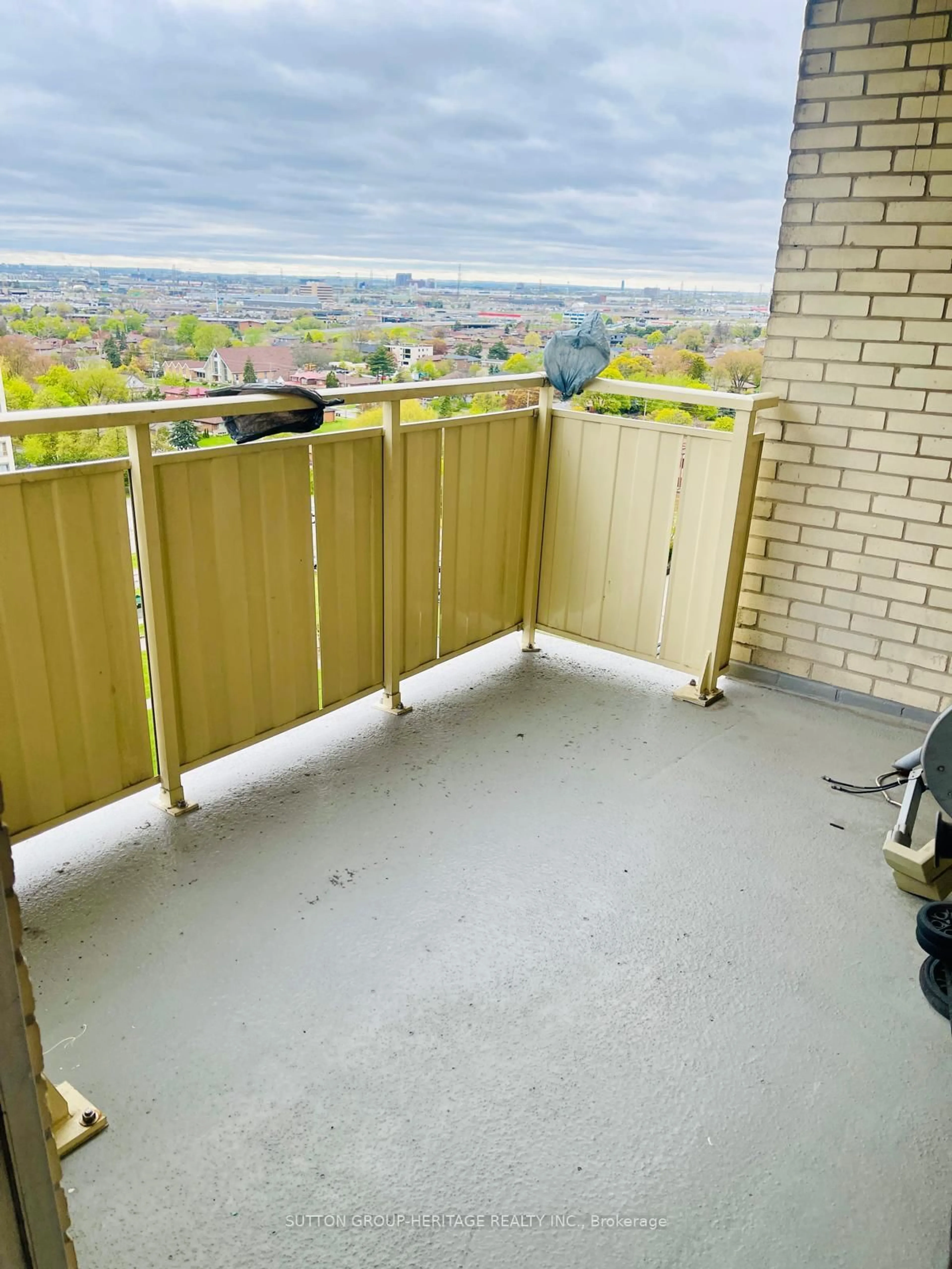 Balcony in the apartment, city buildings view from balcony for 320 Dixon Rd #1613, Toronto Ontario M9R 1S8
