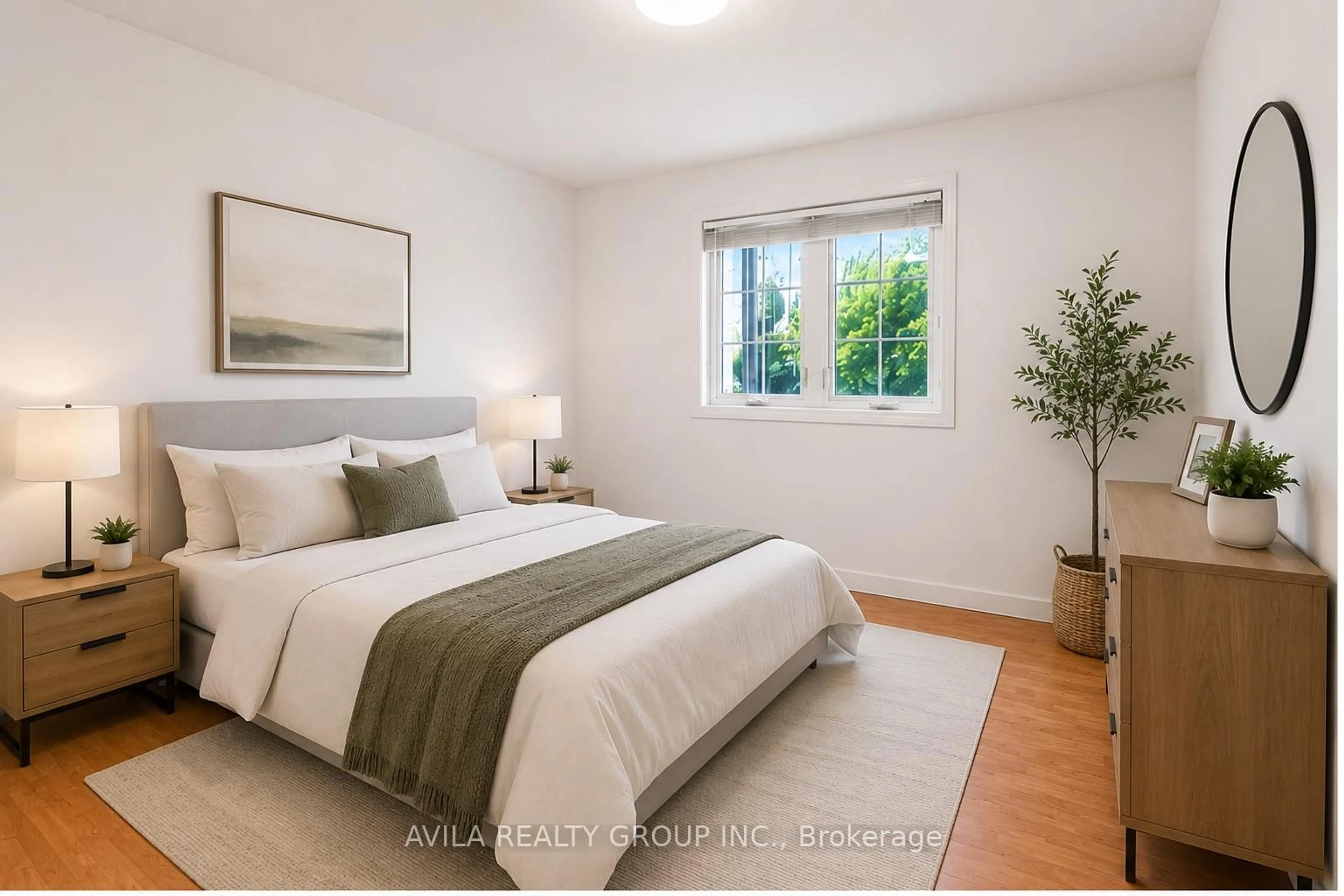 Bedroom with bed, unknown for 19 Habitat Sq, Brampton Ontario L6S 1X7