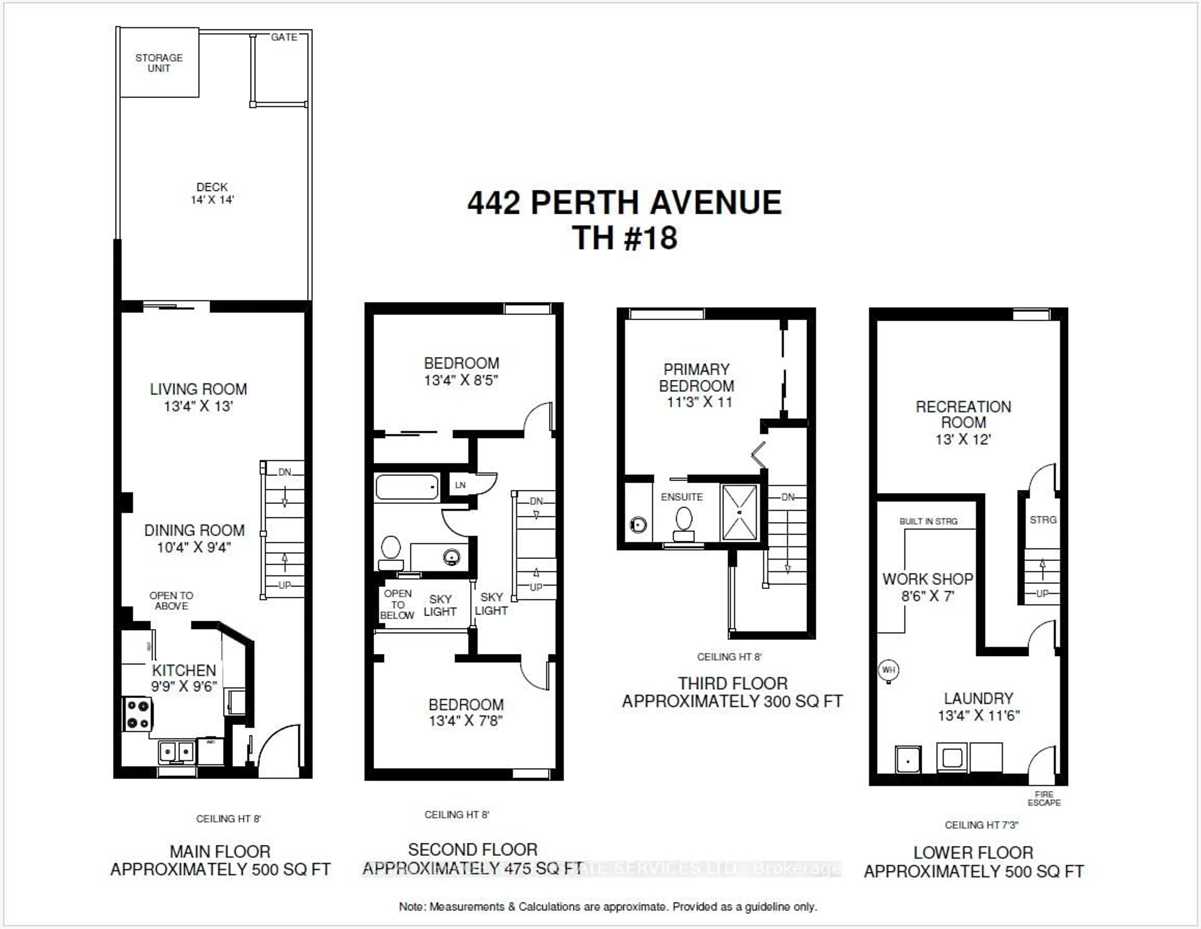 Floor plan for 442 Perth Ave #18, Toronto Ontario M6P 3Y7