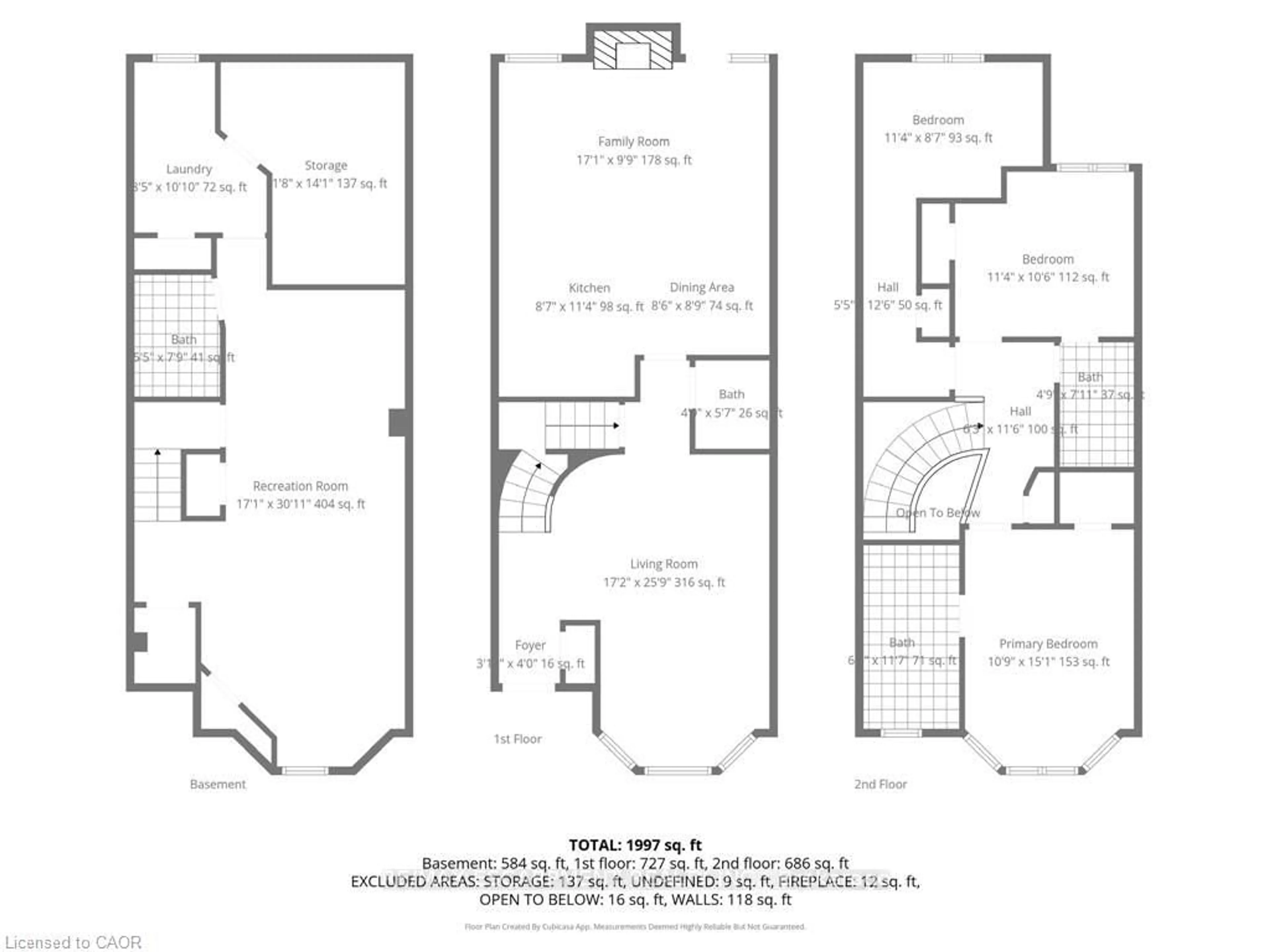 Floor plan for 2130 Forest Gate Park, Oakville Ontario L6M 4B4